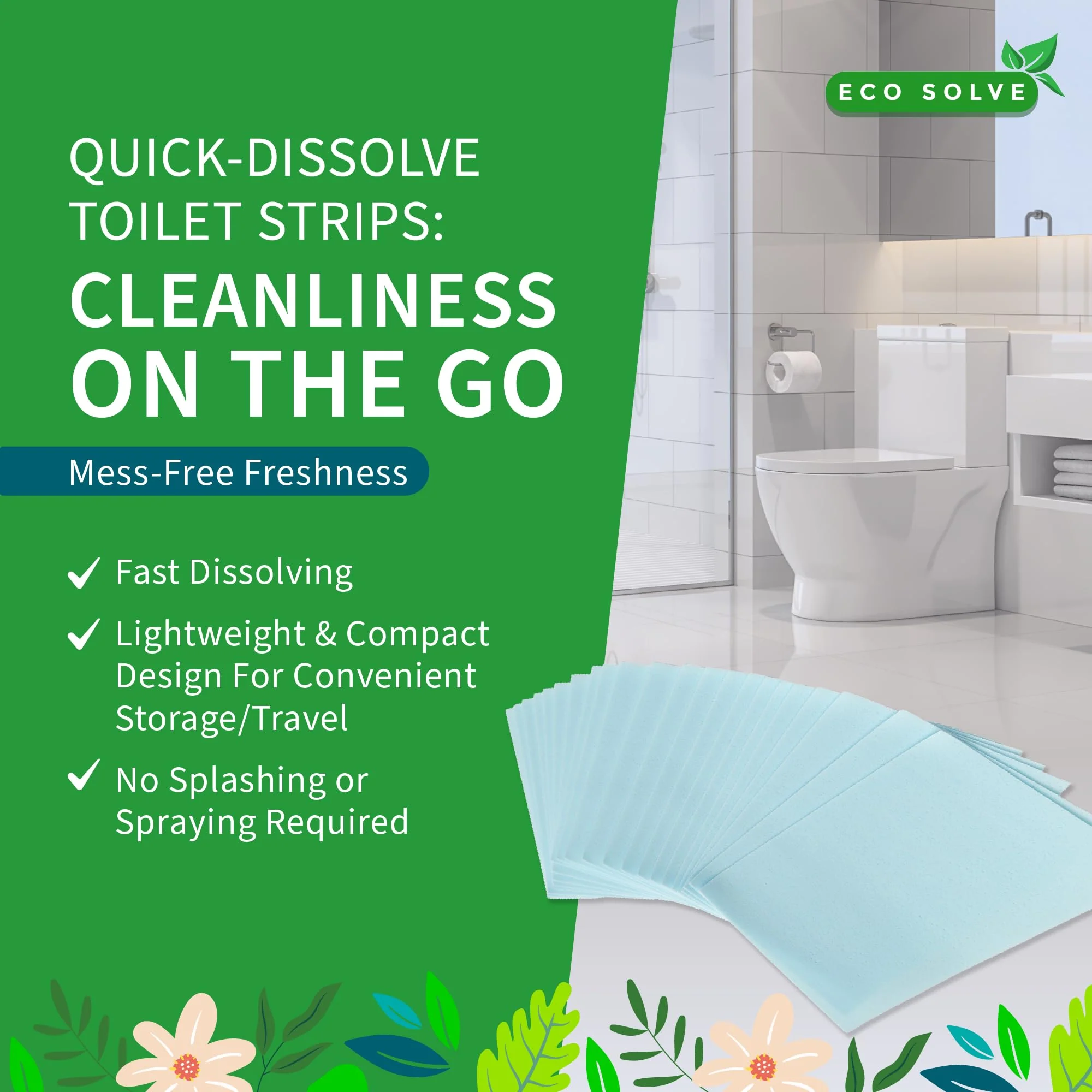 Toilet Bowl Cleaner Strips, Eco-friendly, Non-toxic, Septic Safe, Removes Odors & Stains, Plastic-free, Natural Toilet Bowl Cleaner for Quick and Easy Cleaning, Toilet Fresheners (180 count) - Image 7