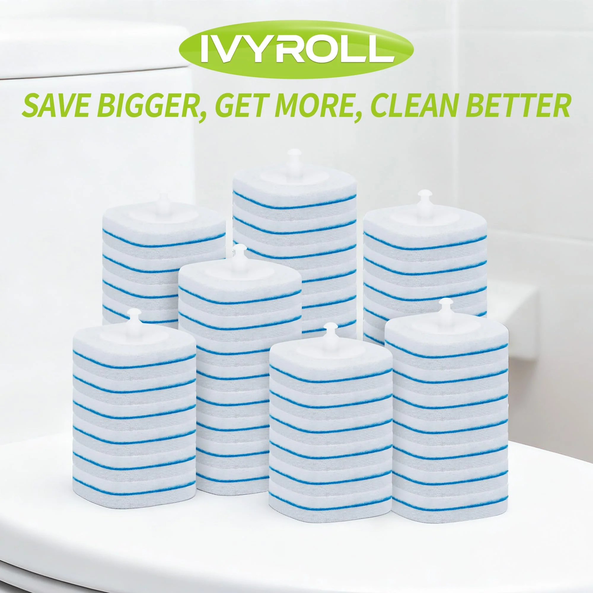 Toilet Bowl Cleaner Wand Refills Compatible with CLOROX, 63 Count Disposable Toilet Brush Refills, Replacement Heads for Toilet Cleaning System - Image 2