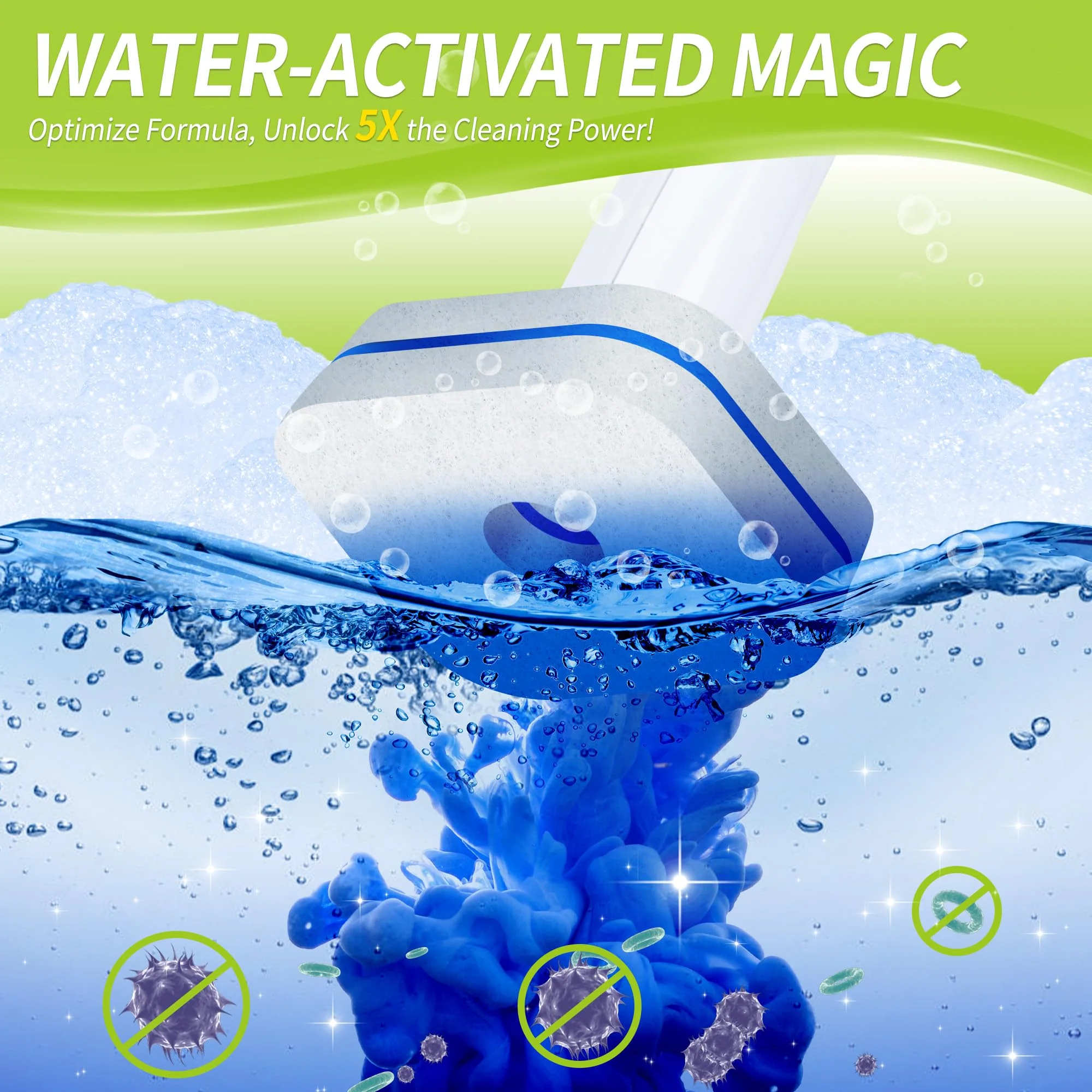 Toilet Bowl Cleaner Wand Refills Compatible with CLOROX, 63 Count Disposable Toilet Brush Refills, Replacement Heads for Toilet Cleaning System - Image 6