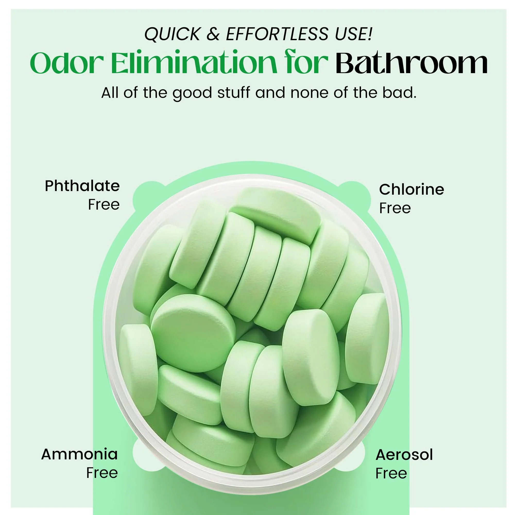 Toilet Deodorizer Tablets – Drop One In and Go – 60 Count Citrus Scent – Odor Elimination for Bathroom – Replaces Toilet Spray – Long Lasting – Fresh Bowl Freshener - Image 5