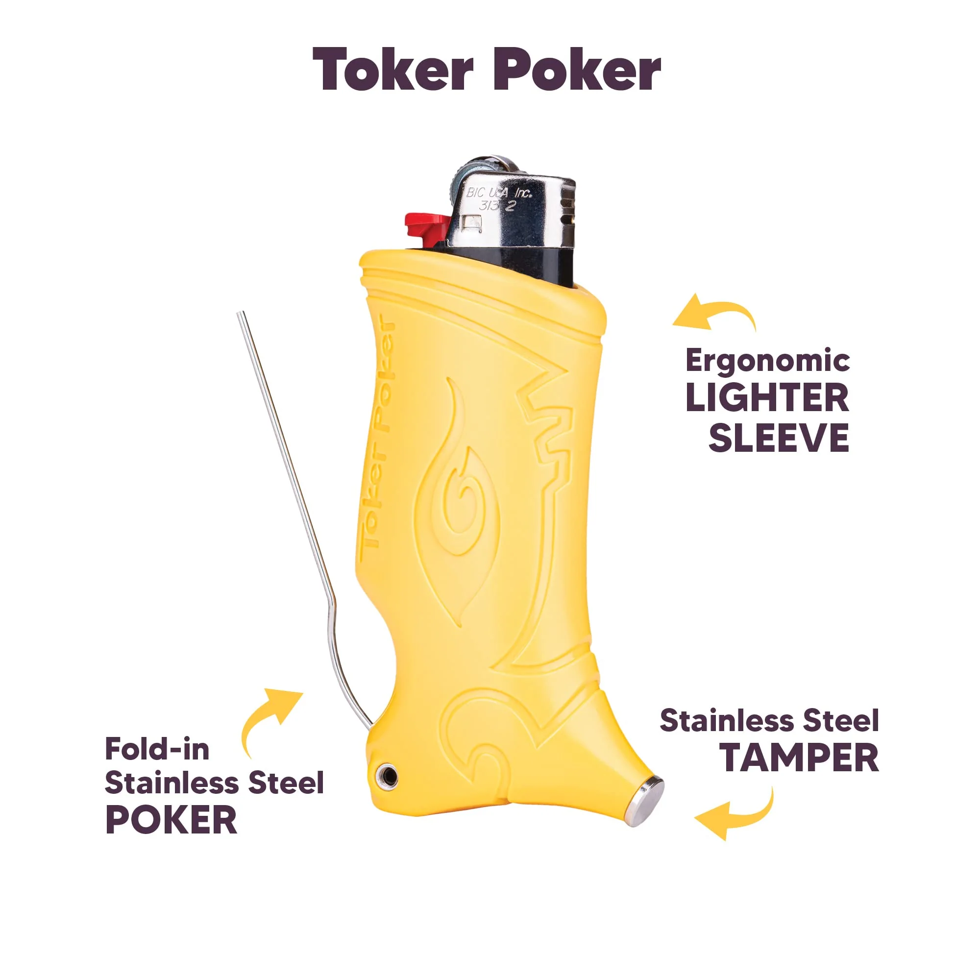 Toker Poker - Bic Lighter Case Multi Tool, Double Trouble Design, All Inclusive Tool for Camping and Other - Image 2