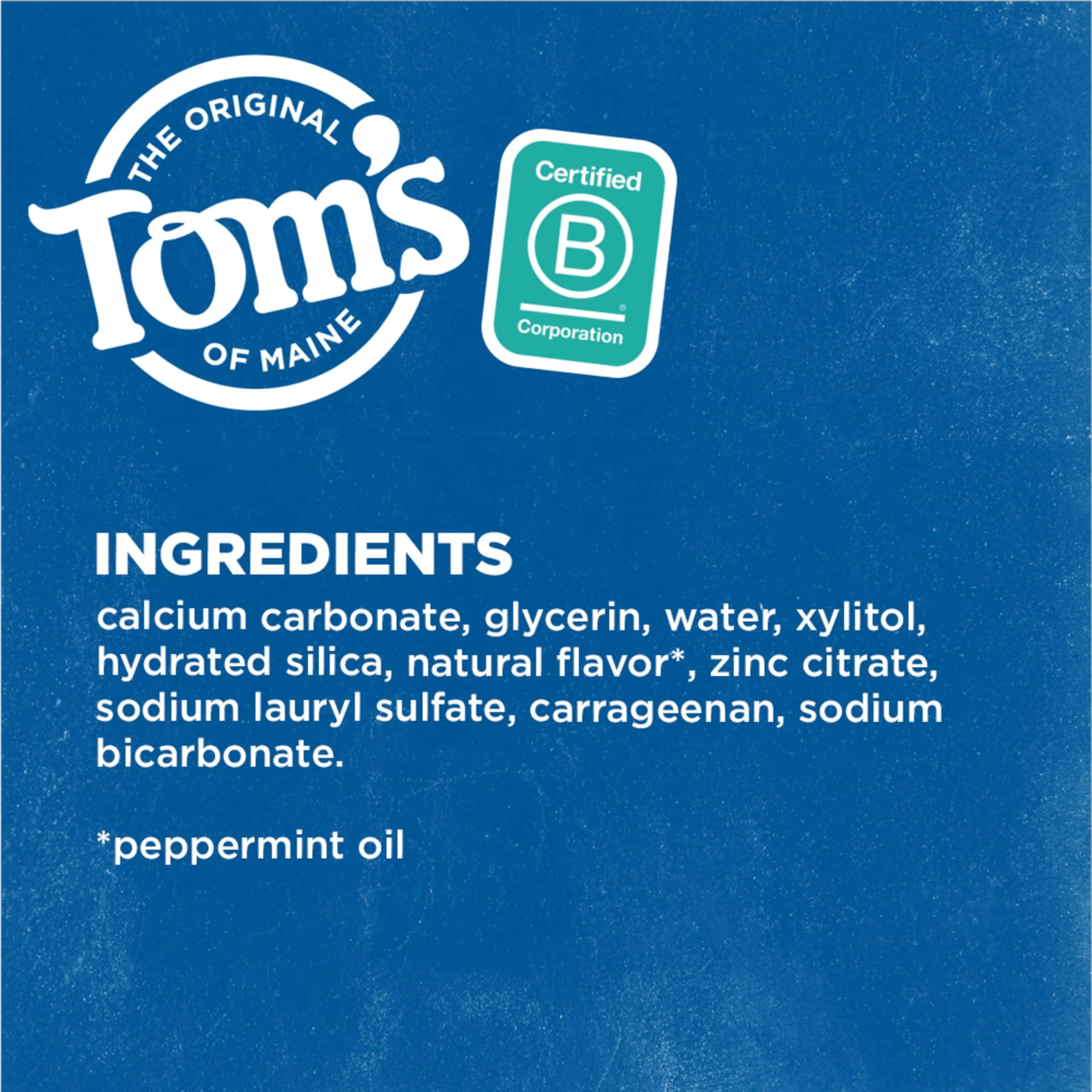 Tom's of Maine Fluoride-Free Antiplaque & Whitening Natural Toothpaste, Peppermint, 5.5 oz. (Pack of 2) - Image 8
