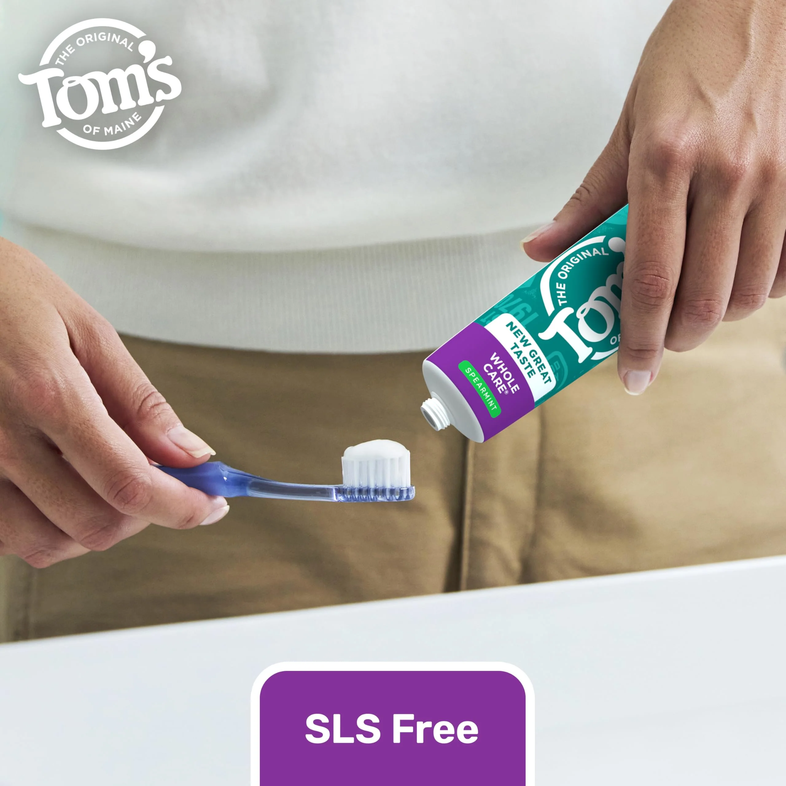Tom's of Maine Whole Care Natural Toothpaste with Fluoride, Spearmint, 4 Ounce (Pack of 3), (Packaging May Vary) - Image 6