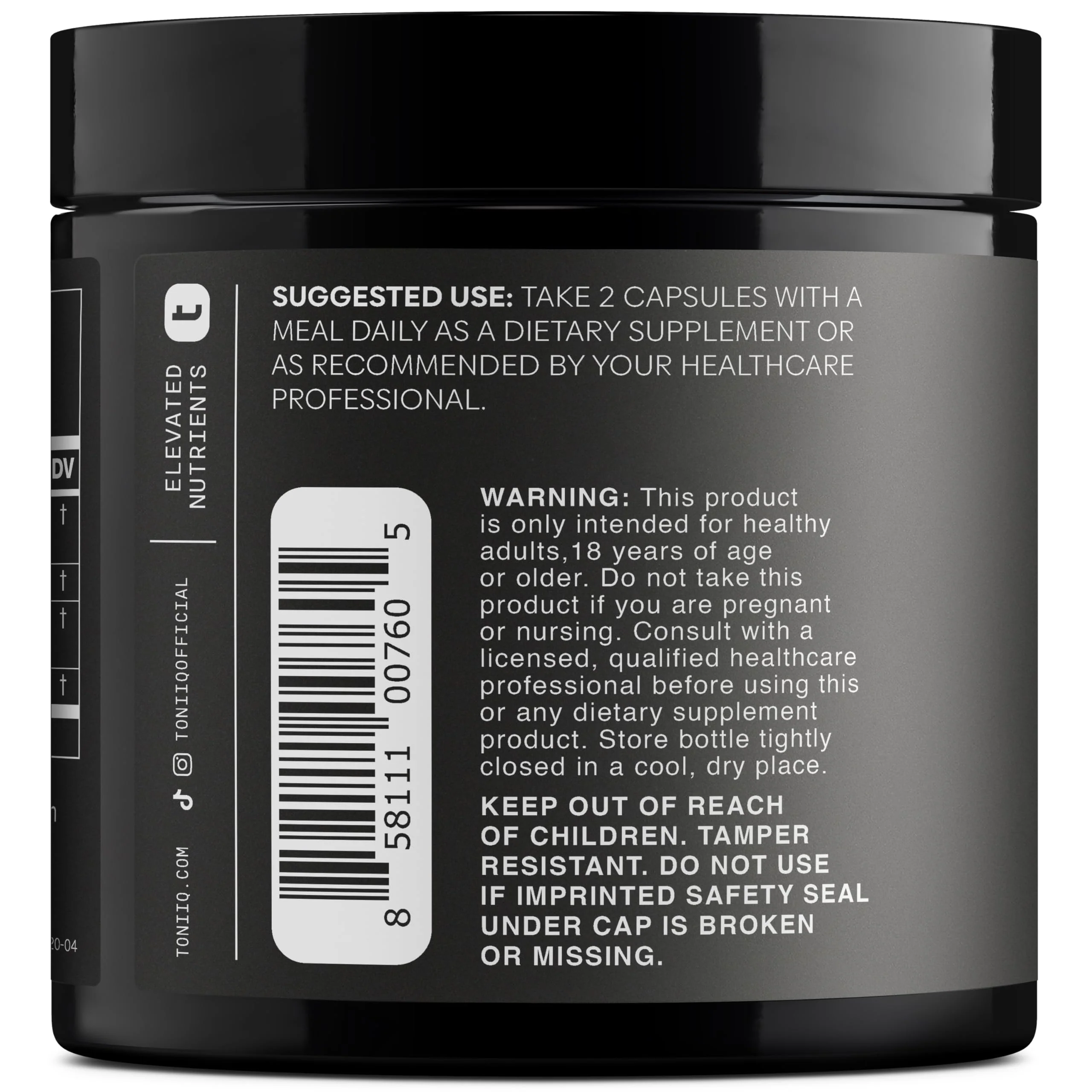 Toniiq Ashwagandha – 40:1 Concentrated Extract – 25% Withanolides – Wild Harvested in India – Highly Bioavailable with Black Pepper – Third-Party Tested – 120 Capsules - 1,300mg per Serving - Image 2