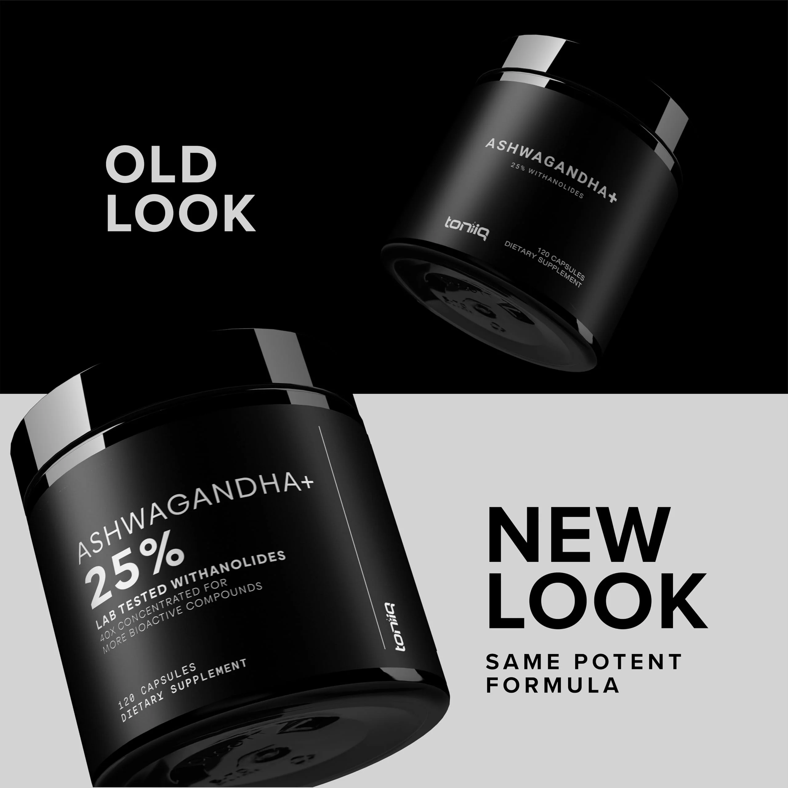 Toniiq Ashwagandha – 40:1 Concentrated Extract – 25% Withanolides – Wild Harvested in India – Highly Bioavailable with Black Pepper – Third-Party Tested – 120 Capsules - 1,300mg per Serving - Image 3
