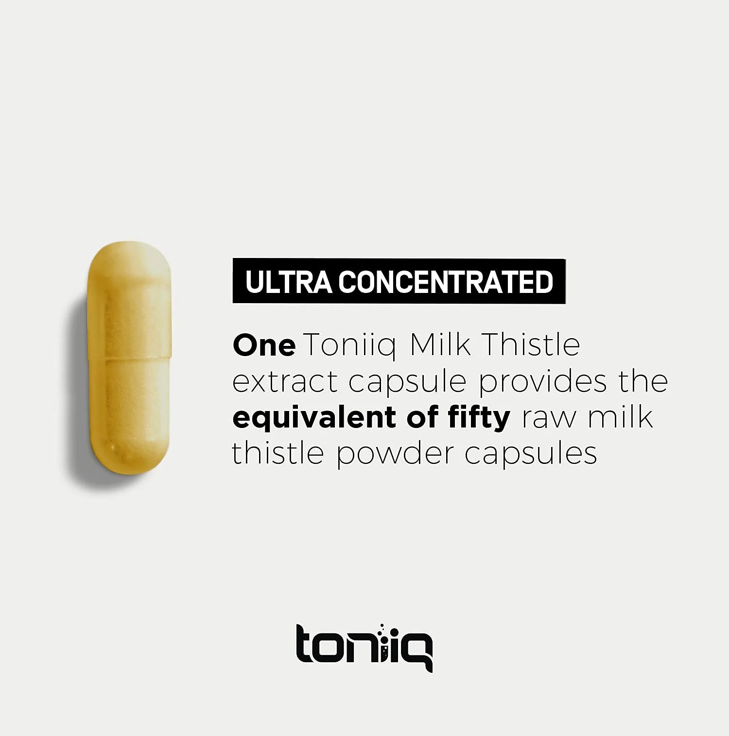 Toniiq Milk Thistle - Ultra High Potency 50:1 Extract with 80% Silymarin - Highly Concentrated - Third-Party Lab Tested - 90 Capsules - Image 6