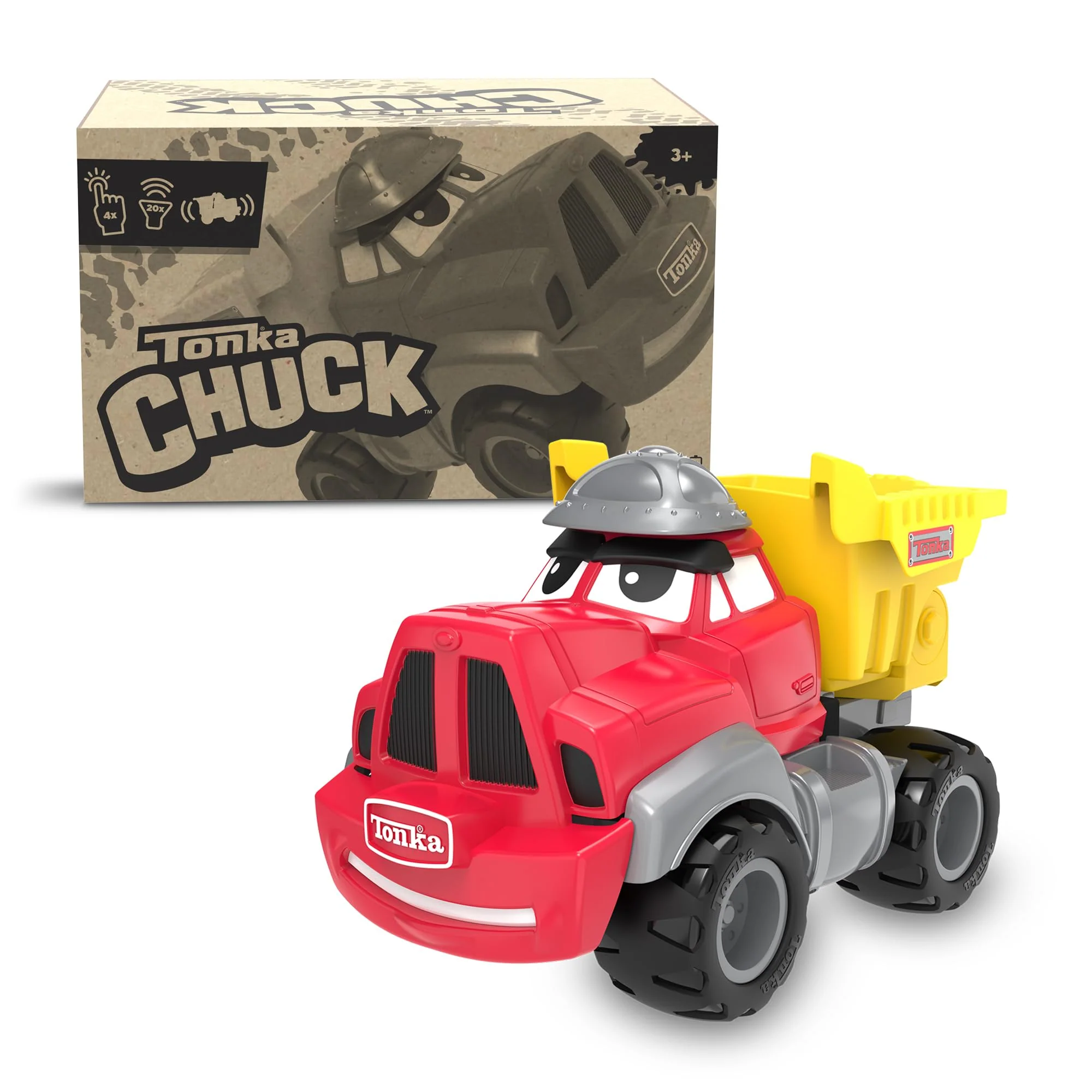 Tonka 06269 Interactive Talking Truck Toy for Toddlers Ages 2+ - Made of Sturdy Plastic with 20+ Sounds, Multicolor