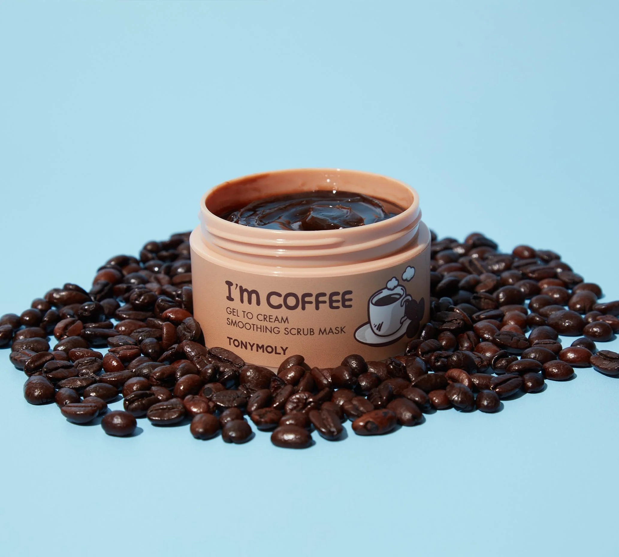 TONYMOLY I’m Coffee Gel-to-Cream Smoothing Scrub Mask – Gentle Exfoliating Face Mask with Coffee Grounds – Hydrates, Smooths & Softens Skin, 100ml - Image 5