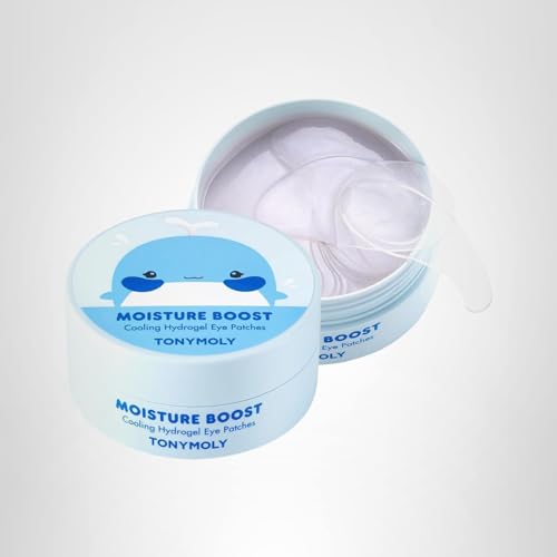 TONYMOLY Moisture Boost Cooling Hydrogel Eye Patches – Hydrating & Refreshing Under Eye Patches with Hyaluronic Acid, Spirulina & Plankton, 30 Pairs - Image 2