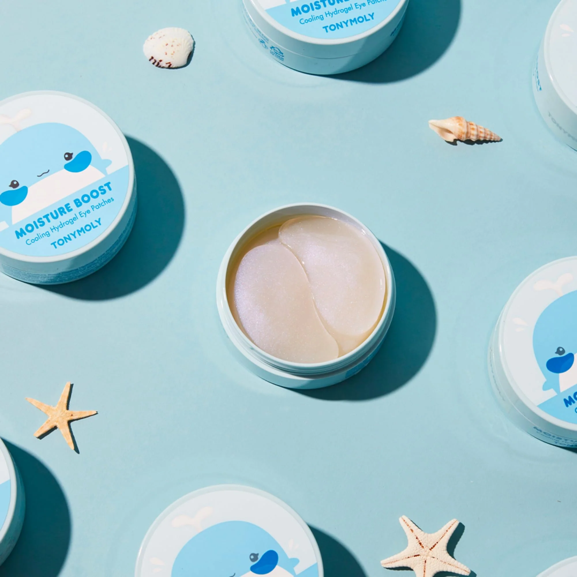 TONYMOLY Moisture Boost Cooling Hydrogel Eye Patches – Hydrating & Refreshing Under Eye Patches with Hyaluronic Acid, Spirulina & Plankton, 30 Pairs - Image 3