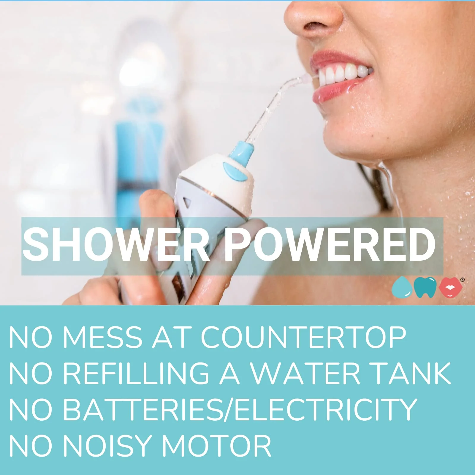 ToothShower Complete Oral Care Solution: ToothShower - 3-in-1 Toothbrush, Gum Massager, and Water Flossing Tip for Ultimate Dental Hygiene and Freshness - Image 6