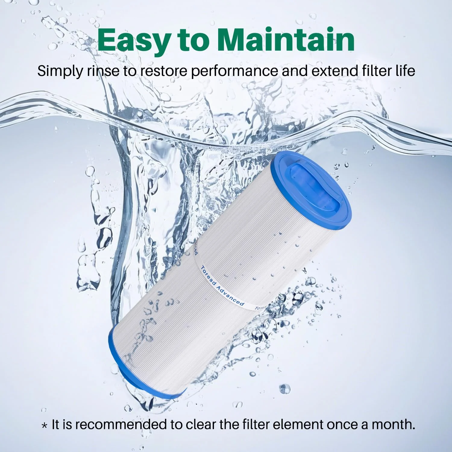TOREAD 4CH-949 Spa Filter Replaces PWW50L, FIL50-5D13H15FCT-3, Filbur FC-0172, SD-01143, 817-4050, Rising Dragon 50, Waterway Teleweir 50 sqft Filter Cartridge 2PACK - Image 7