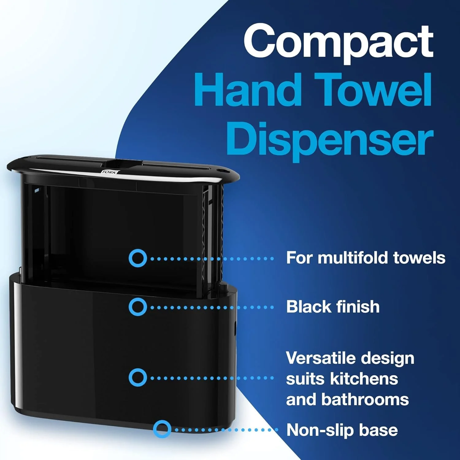 Tork Xpress Paper Towel Dispenser, Black, Single-Dispensing, Compatible with H2 Refills, Space-Saving Design (302028) - Image 8