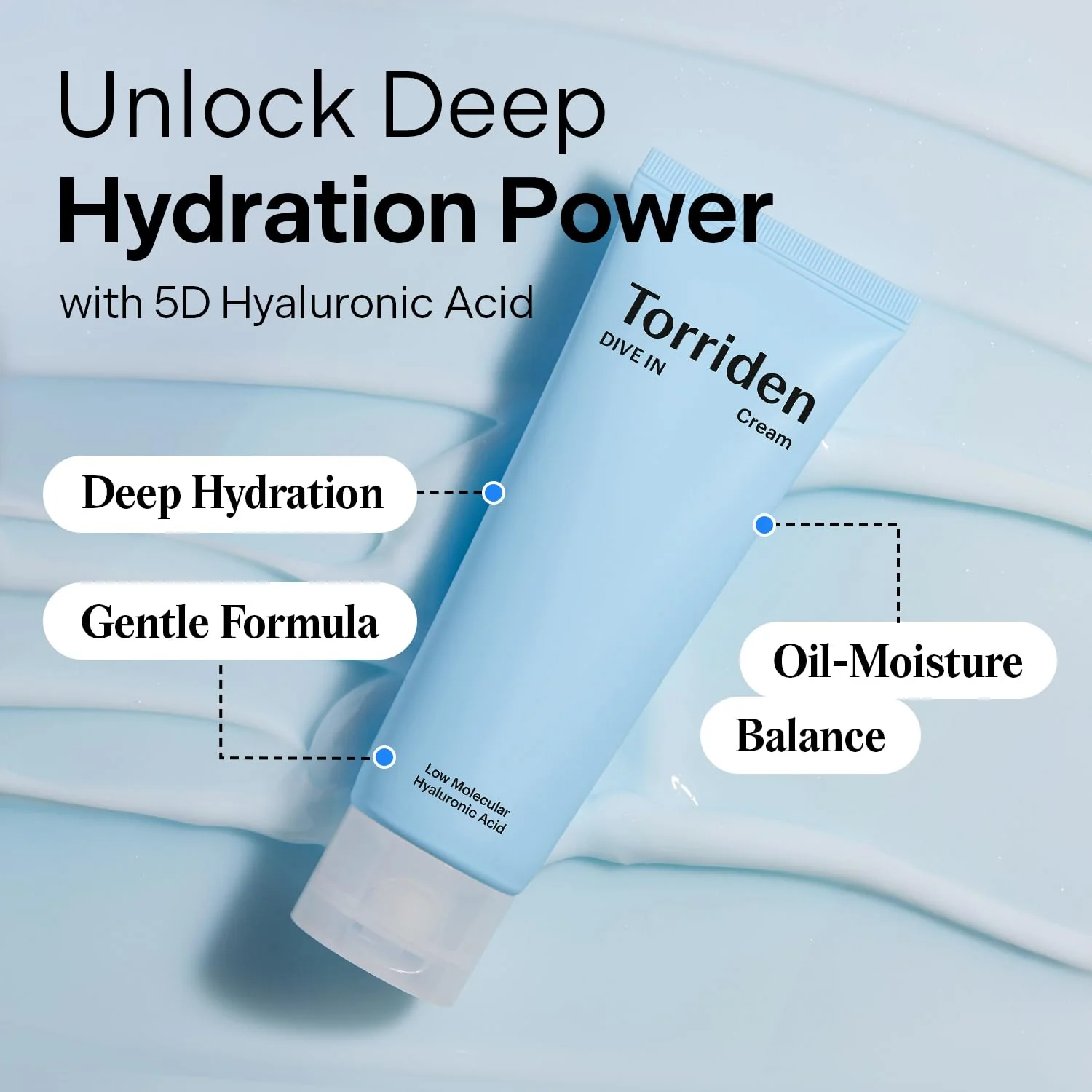 Torriden DIVE IN Cream 80ml (2.71 fl. oz.) | Facial Moisturizer for Sensitive, Oily Skin | Lightweight and Moistrul Creamy Texture | Hyaluronic Acid Cream, Allantoin - Image 9