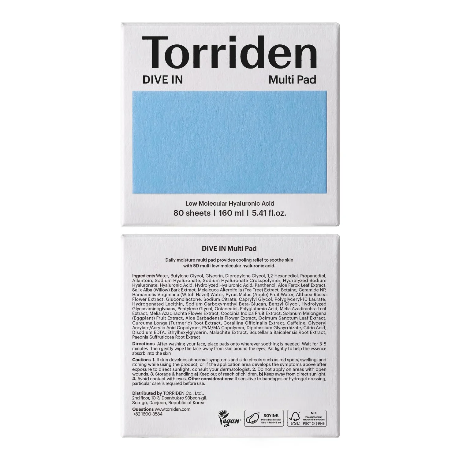 Torriden DIVE IN Multi Pad (80 pads) | Serum infused Facial Pads for Cooling, Soothing, Hydrating Spot Masking | Hyaluronic Acid, Panthenol, Allantoin - Image 2