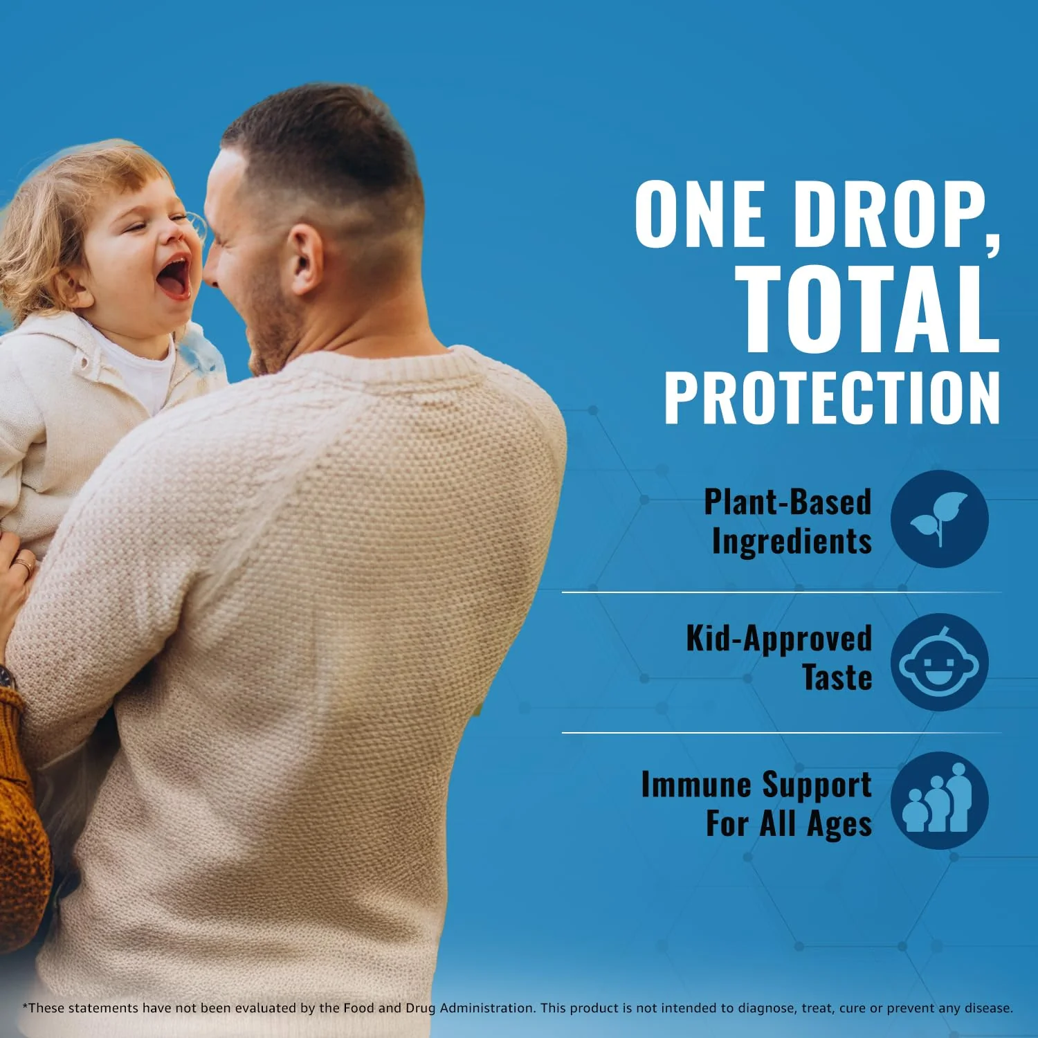 Total Immune 6-in-1 Liquid Multivitamin Supplement | 100% Daily Zinc, Vitamin D3, Vitamin C Immunity Drops Vitamin Liquid | Elderberry, Echinacea, Ginger Support for Adults & Kids | 4 oz Passion Fruit - Image 5