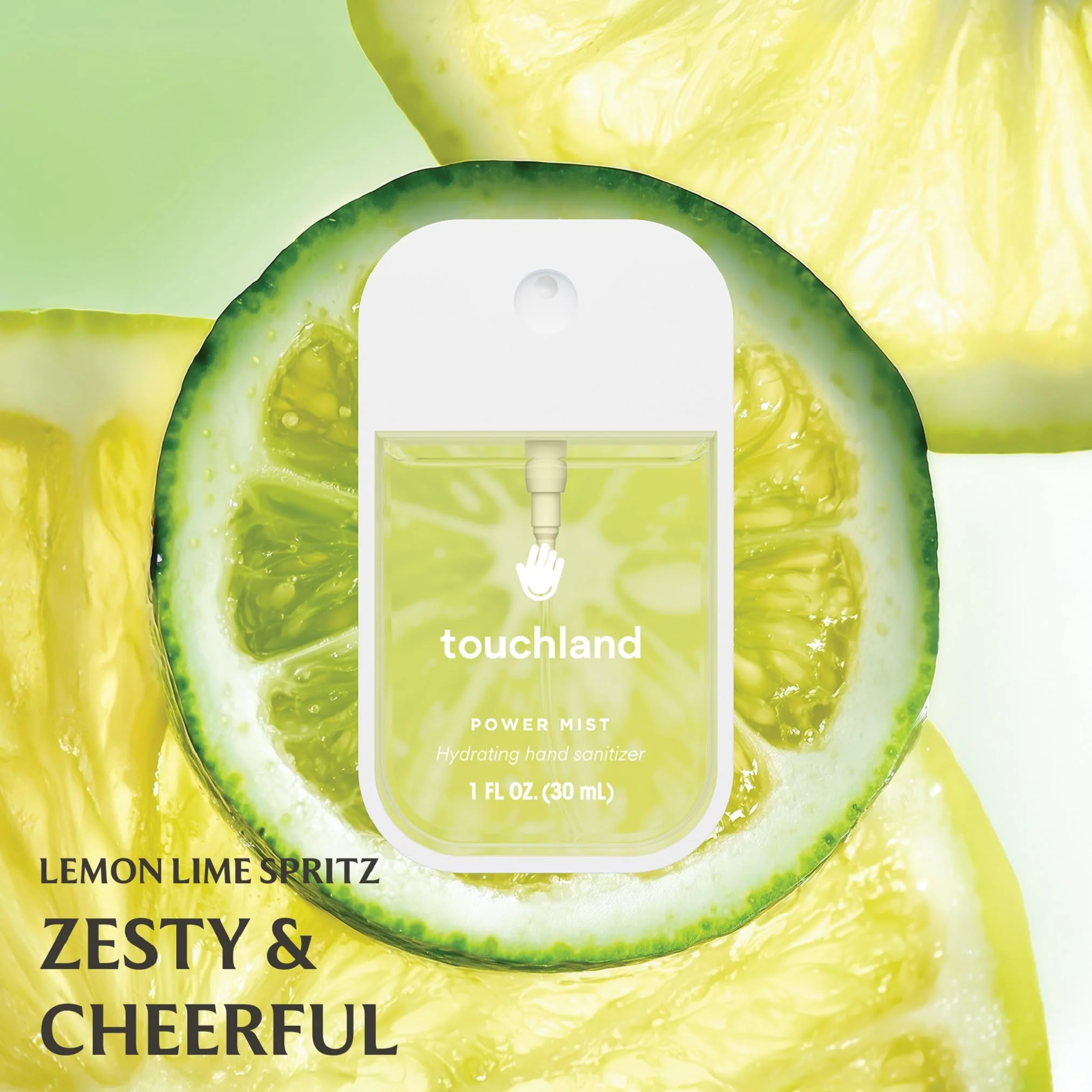 Touchland Hydrating Hand Sanitizer Spray – Fresh 5 Set (Frosted Mint, Citrus Grove, Lemon Lime, Aloe You, Wild Watermelon) – 5 x 1 FL OZ Travel Size Mists - Image 4