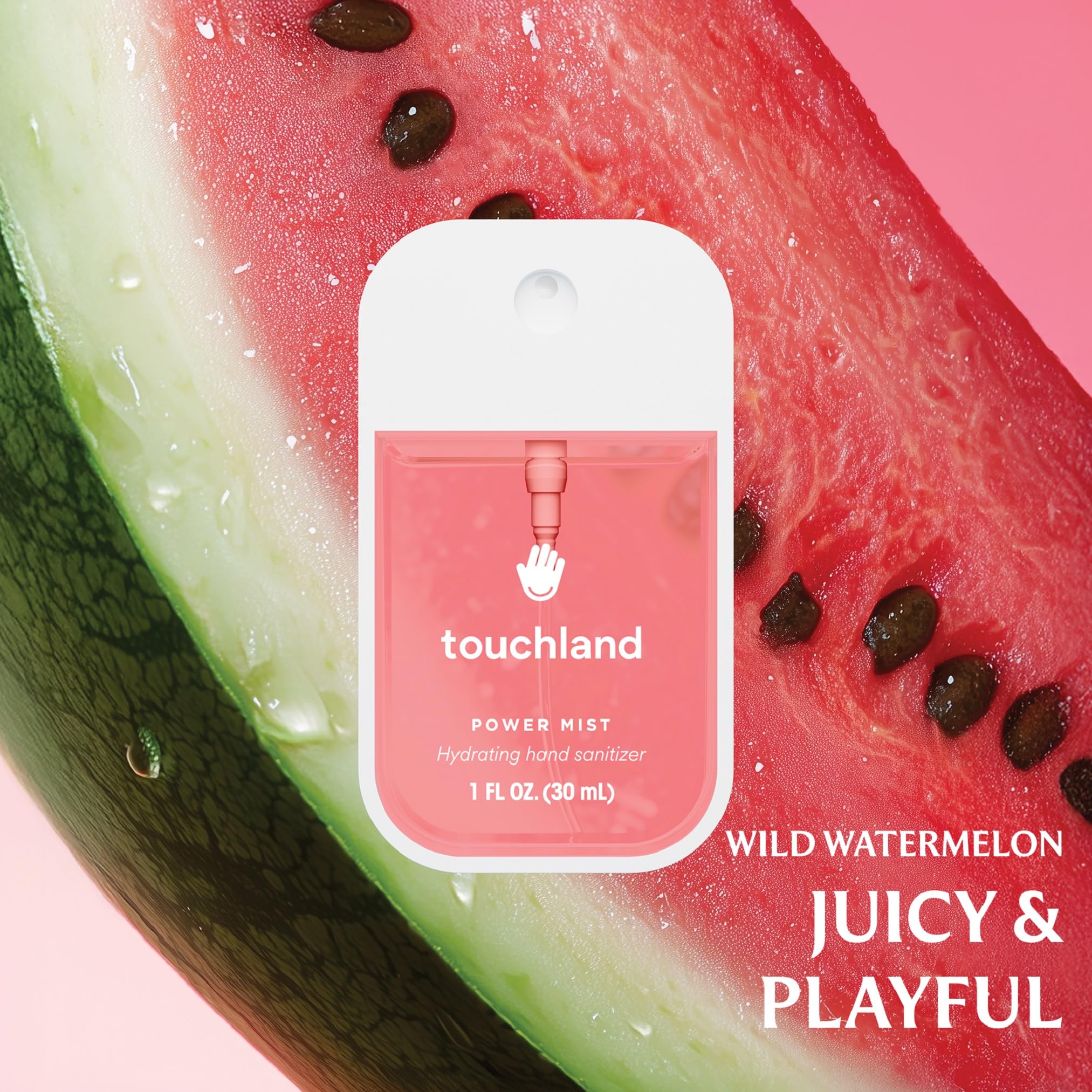 Touchland Hydrating Hand Sanitizer Spray – Fresh 5 Set (Frosted Mint, Citrus Grove, Lemon Lime, Aloe You, Wild Watermelon) – 5 x 1 FL OZ Travel Size Mists - Image 5