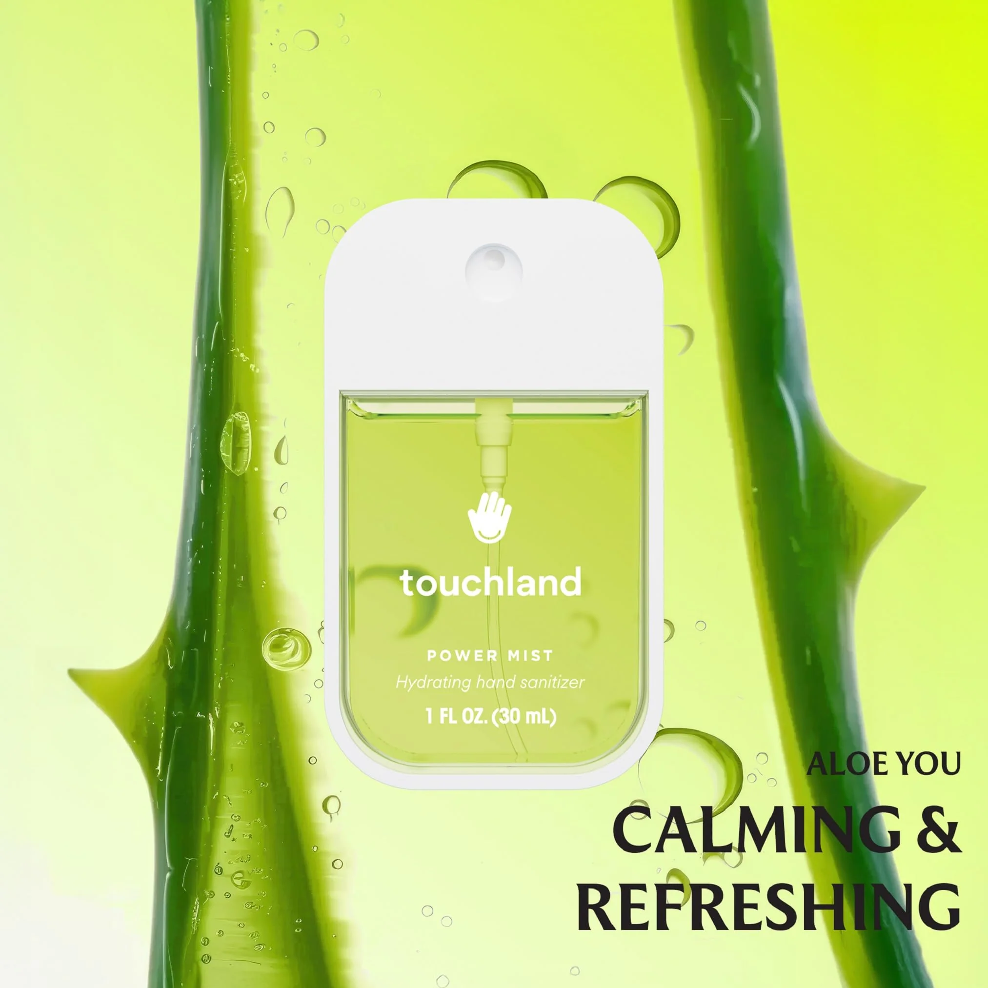 Touchland Hydrating Hand Sanitizer Spray – Fresh 5 Set (Frosted Mint, Citrus Grove, Lemon Lime, Aloe You, Wild Watermelon) – 5 x 1 FL OZ Travel Size Mists - Image 7