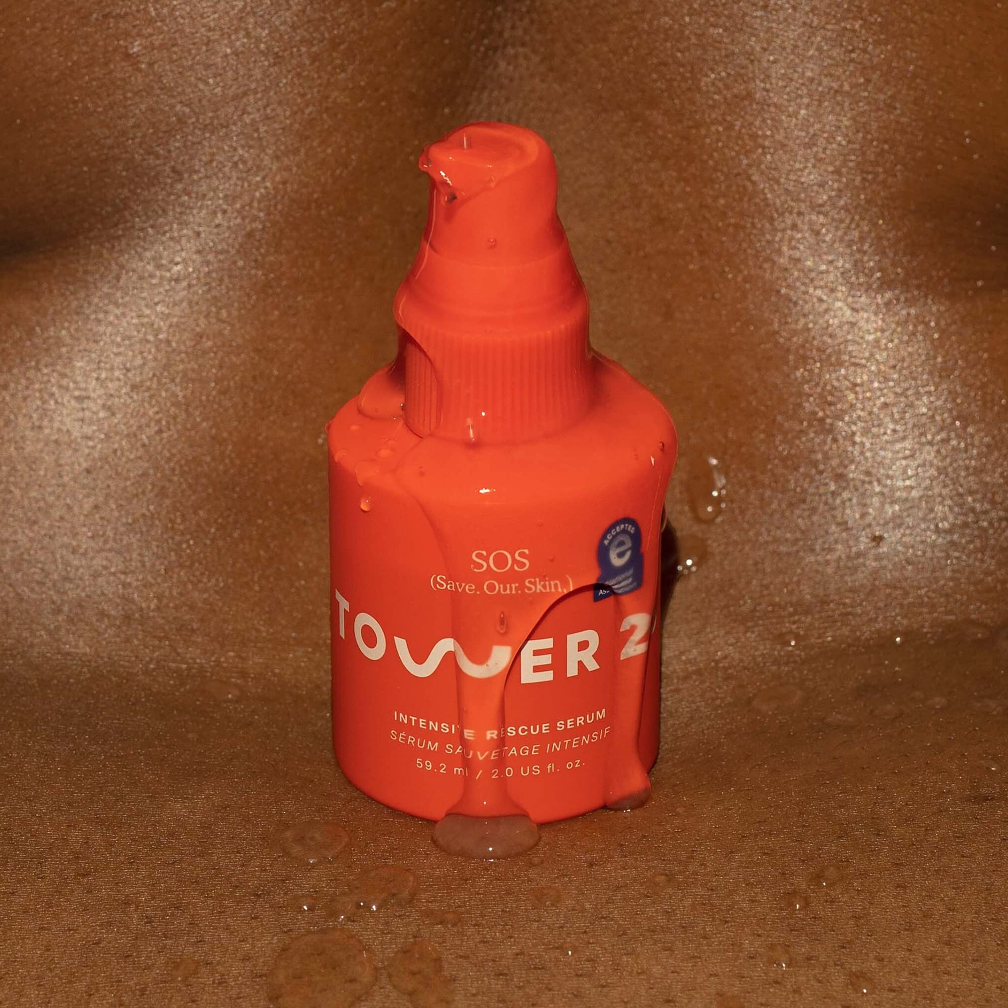Tower 28 SOS Rescue Face Serum - Soothing Facial Serum with Hypochlorous Acid for Irritated, Sensitive Skin - Gently Helps Reduce Redness + Blemishes - Fragrance-Free Everyday Skin Care (2 oz) - Image 2