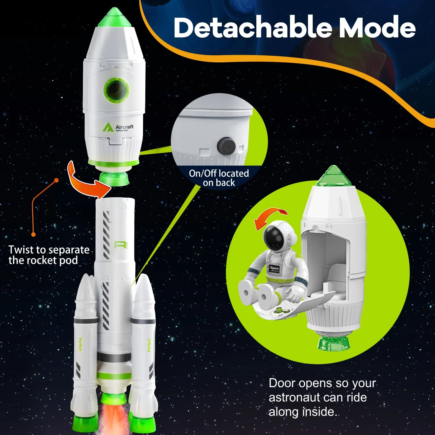 TOY Life Space Toy Rocket Toys for Kid Shuttle with Astronaut Spaceship Planet Stem with Christmas Spaces Station for Boy 3 4 5 6 7 8, Gift for Age 3+ - Image 5