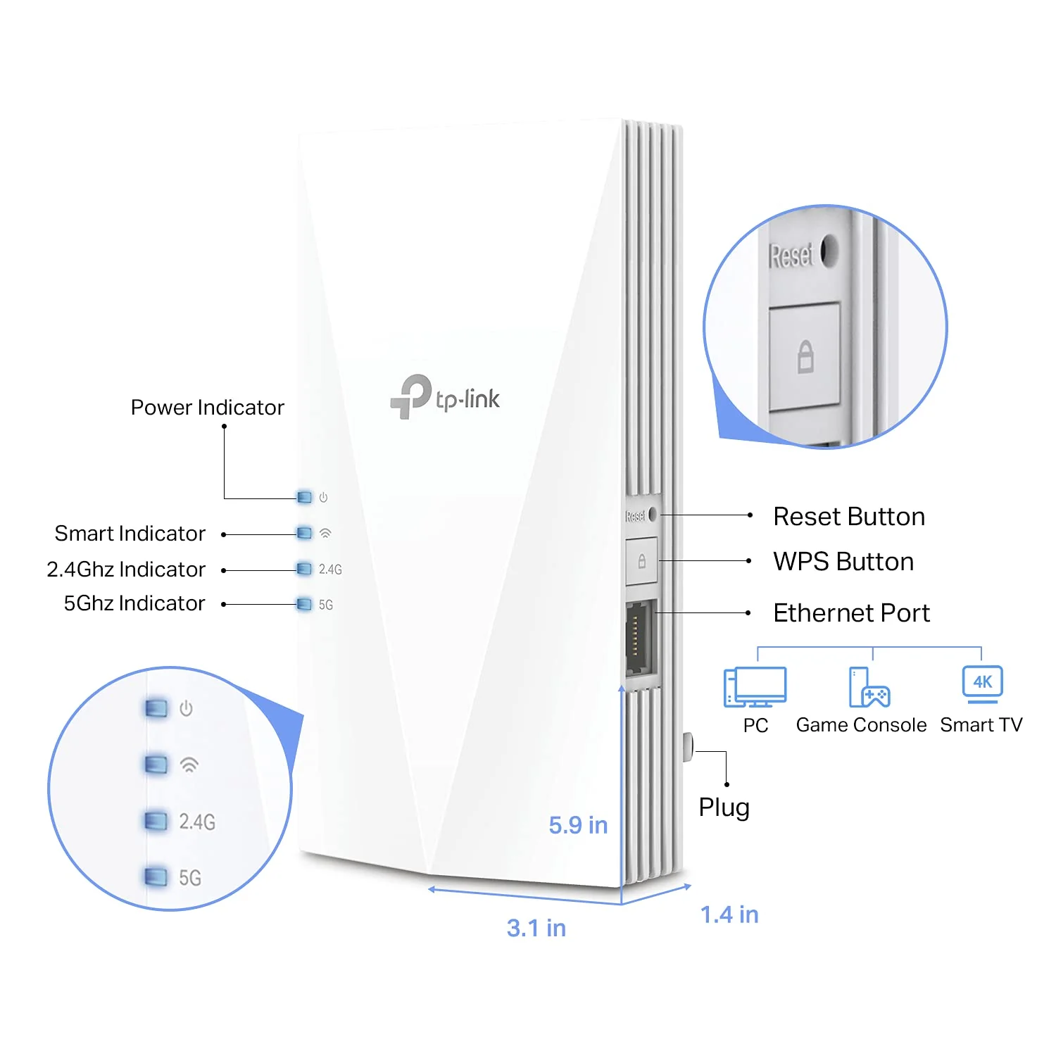 TP-Link OneMesh WiFi 6 Router AX1800 Smart WiFi Router (Archer AX21) – Dual Band Gigabit Router + TP-Link AX1500 WiFi Extender Internet Booster(RE500X), OneMesh WiFi 6 Range Extender - Image 2