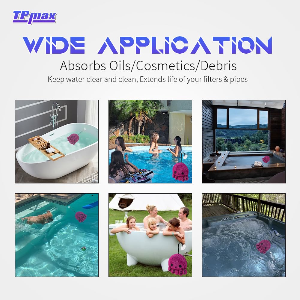 TPmax Reusable Hot Tub Scum Absorber and Oil Absorbing Sponge Twin Pack, Must Have hot tub Accessories for Spa and Pool Cleaner - Hot Tub Sponge - Pool Scum Absorber - Image 2