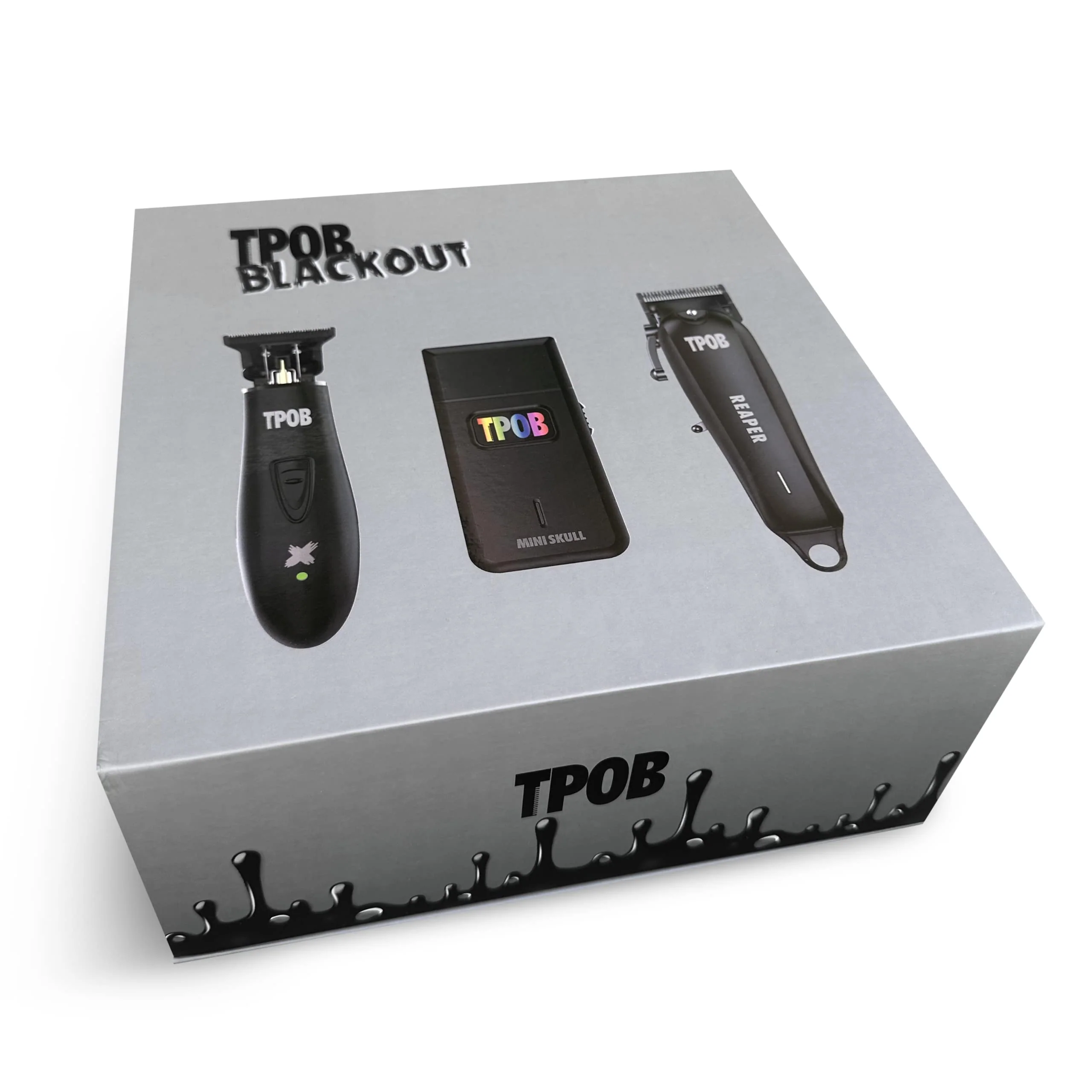 TPOB Slime 2 Barber Hair Clippers Trimmer Shaver Set for Men with Matte Green Case and X Fade Blade (Blackout) - Image 6