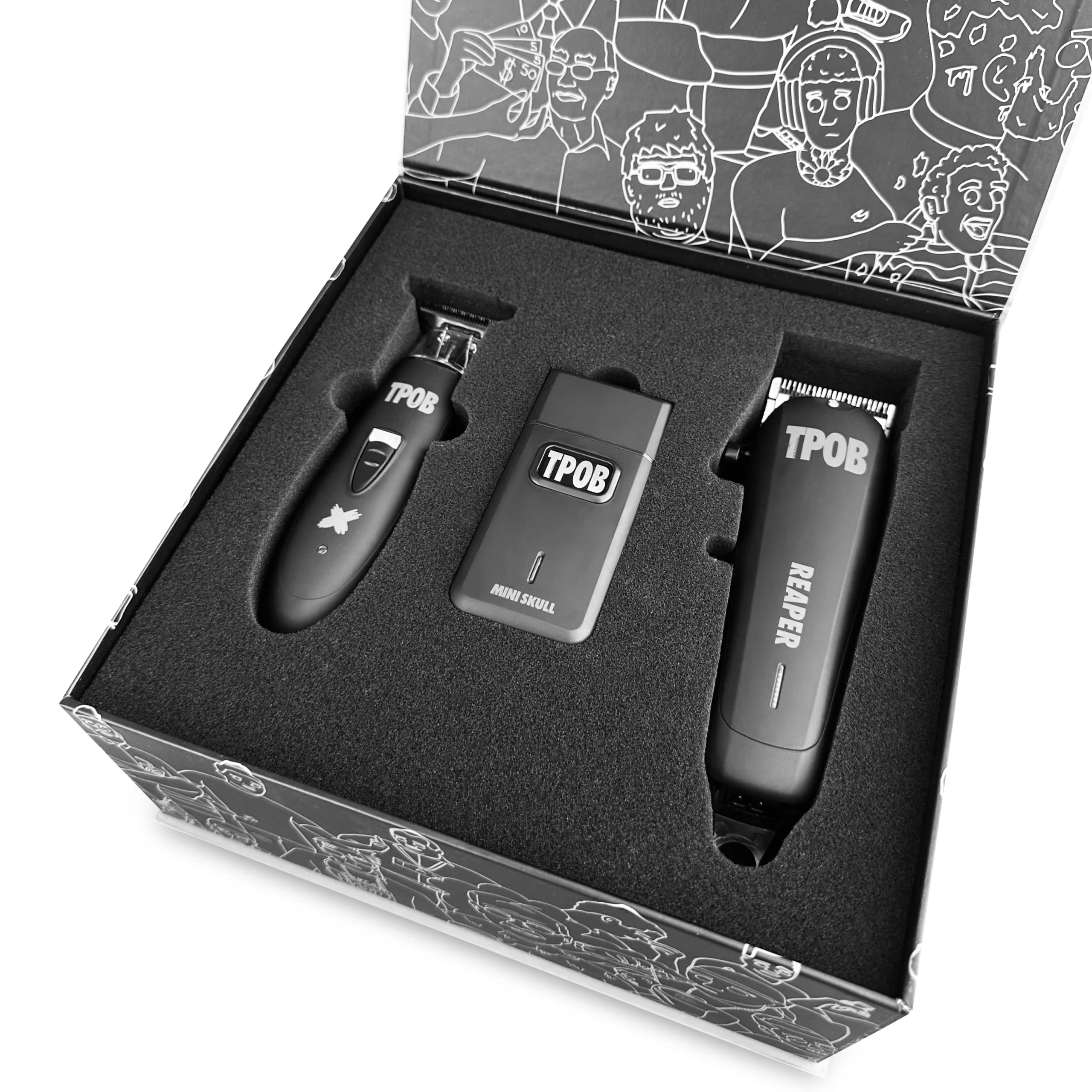 TPOB Slime 2 Barber Hair Clippers Trimmer Shaver Set for Men with Matte Green Case and X Fade Blade (Blackout) - Image 8