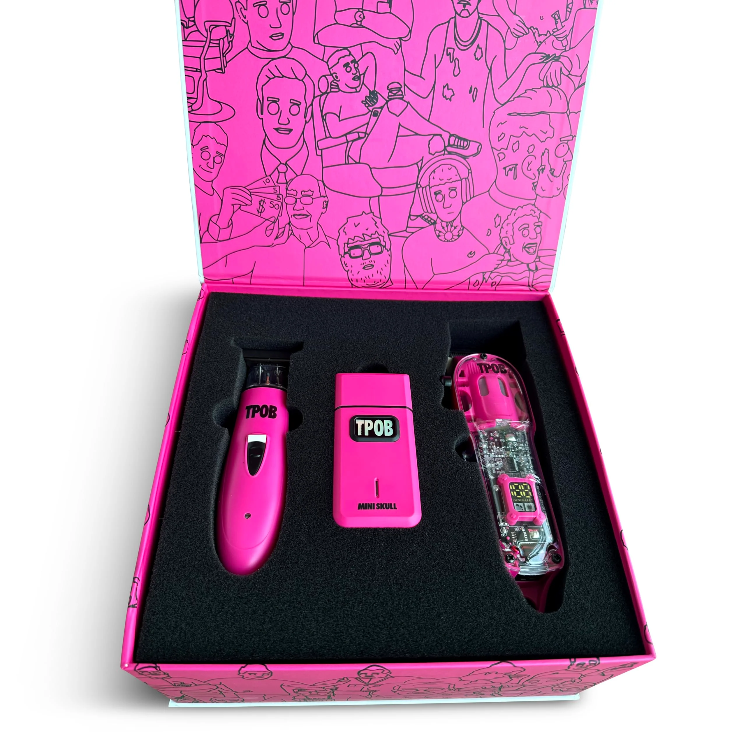 TPOB Slime 2 Barber Hair Clippers Trimmer Shaver Set for Men with Matte Green Case and X Fade Blade (Pink) - Image 9