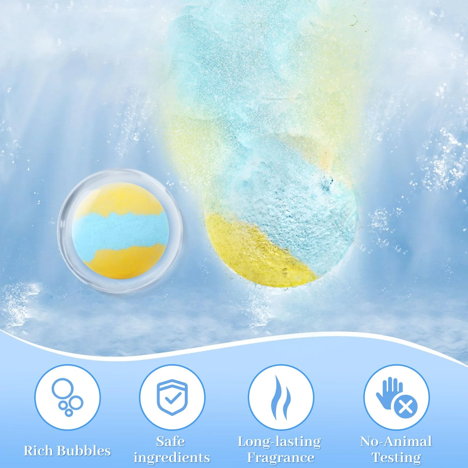 TranquilBliss Bath Bombs Set 50 PCS with 10 Rich Scents, Bath Bombs for Women, Natural Bubble Bombs with Shea Butter & Safe Oil, Ideal for Christmas, Birthday, Valentine's Day Mother's Day Present - Image 5