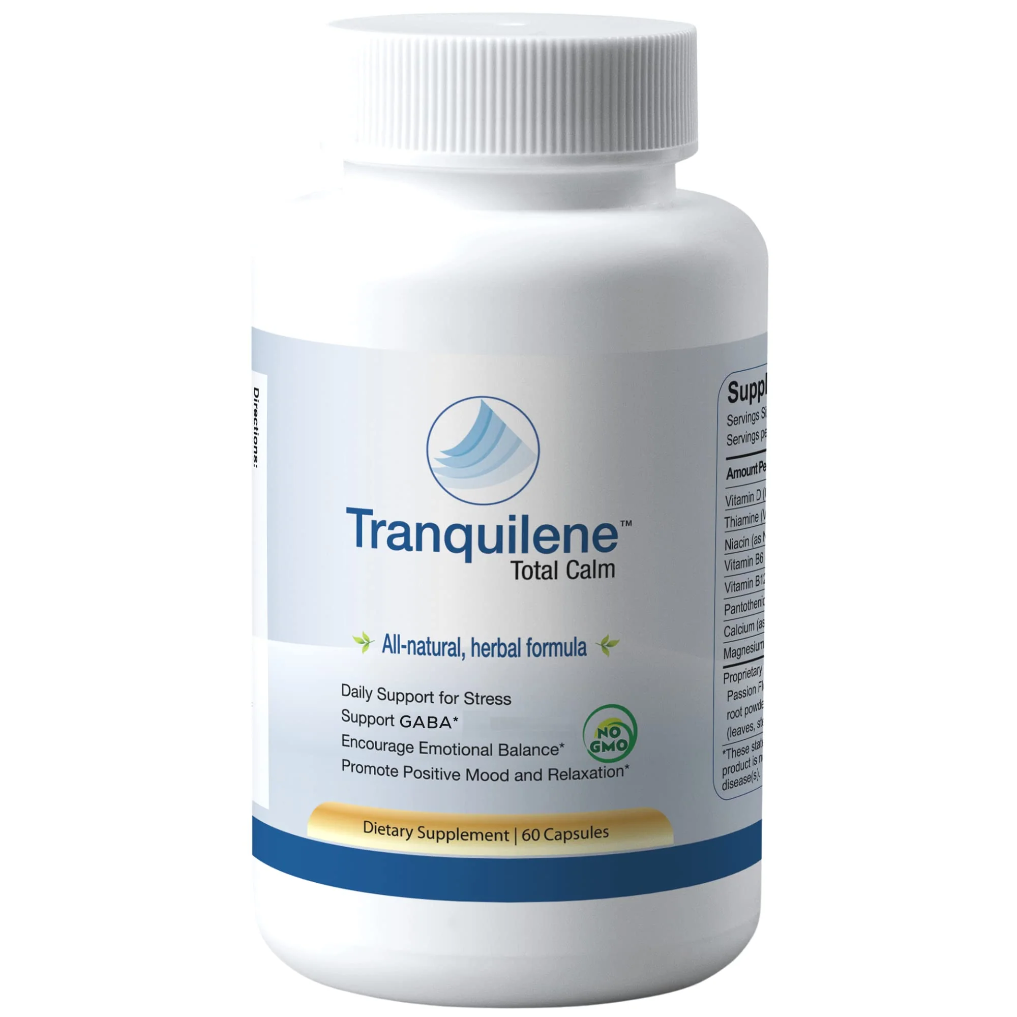 Tranquility Labs Tranquilene Total Calm - Stress Relief - All Natural Herbal Supplement - 60 Capsules - Extra Strength with Ashwagandha, Bacopa, B-Complex & More - Image 2