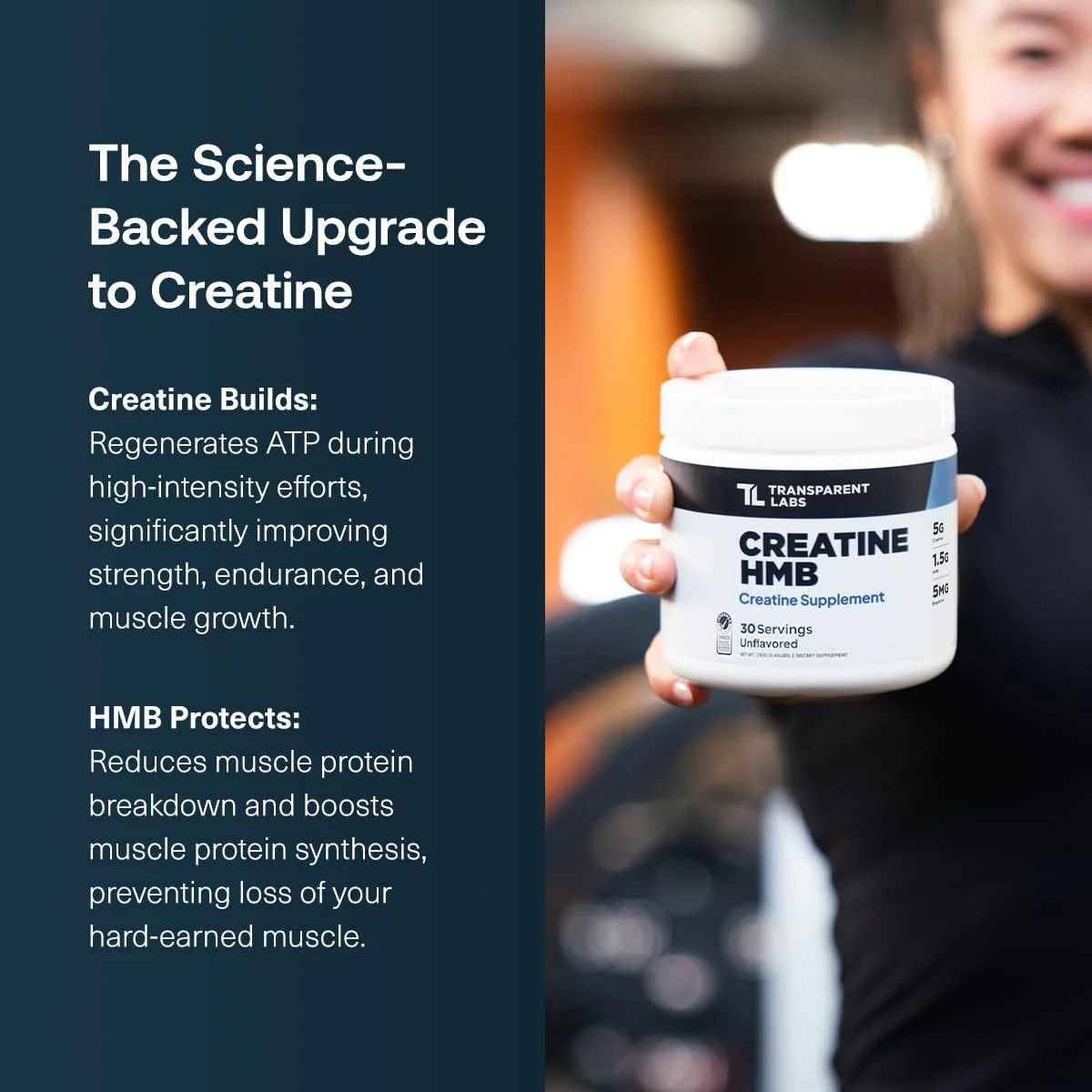 Transparent Labs Creatine HMB - Creatine Monohydrate Powder with HMB for Muscle Growth, Increased Strength, Enhanced Energy Output, and Improved Athletic Performance - 30 Servings, Hawaiian Splash - Image 2