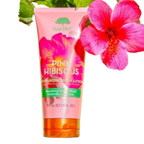 Tree Hut Pink Hibiscus Moisturizing Body Lotion, Ceramide and Squalene Formula Helps Protect Skin, Long-lasting Hydration Leaves Skin Feeling Soft & Moisturized, 8.5 fl oz. - Image 9