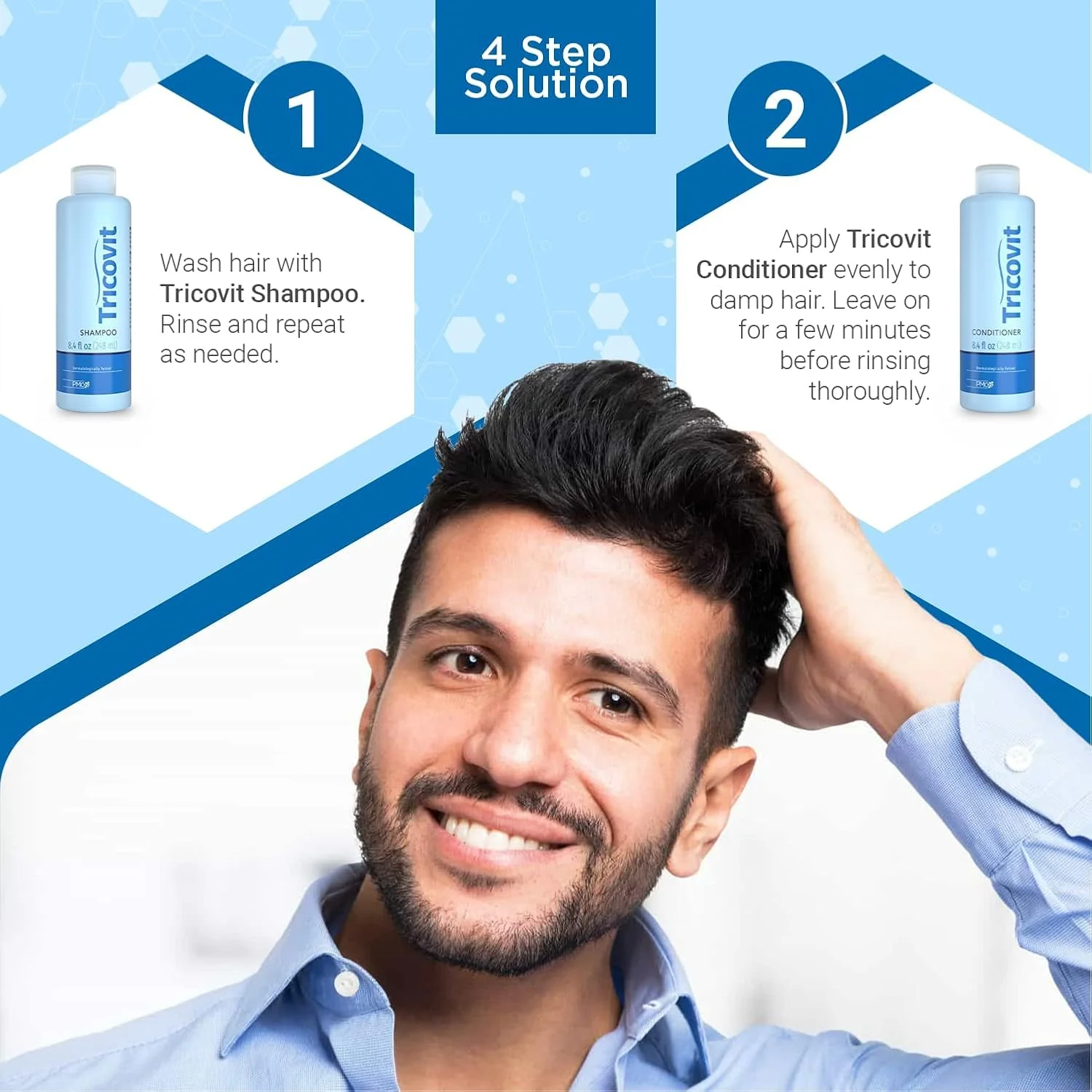 Tricovit Hair Growth Supplement - Nail & Hair Health Vitamins with Amino Acids, Minerals & Antioxidants - Dermatologist-Formulated & Gluten-Free Vitamins and Supplements for Women & Men (60 tablets) - Image 5