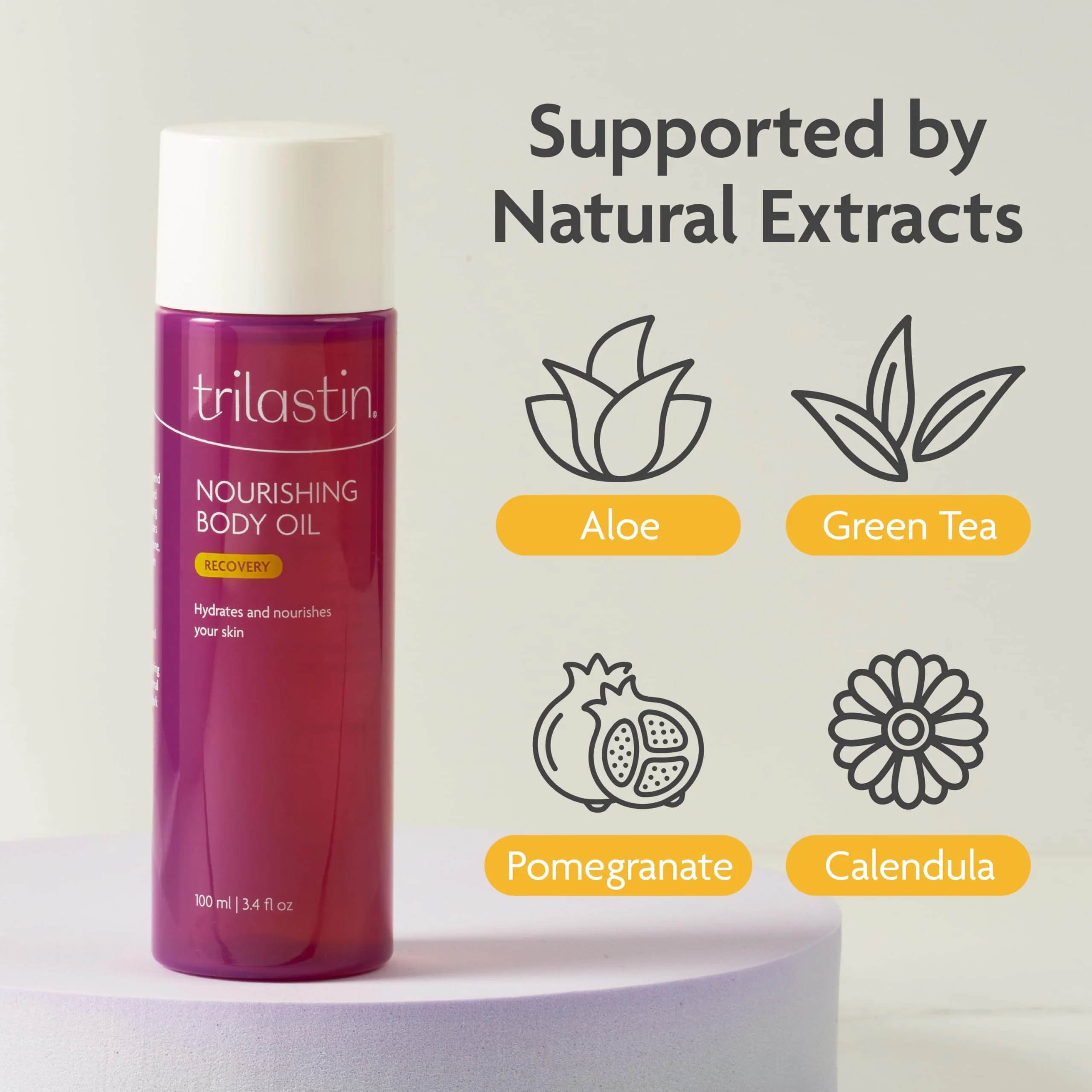 TriLASTIN Body Oil (3.4oz) | Vitamin-Infused Stretch Mark Oil | Body Serum for Scars, Stretch Marks, and Moisturizing | Paraben-Free and Hypoallergenic - Image 6