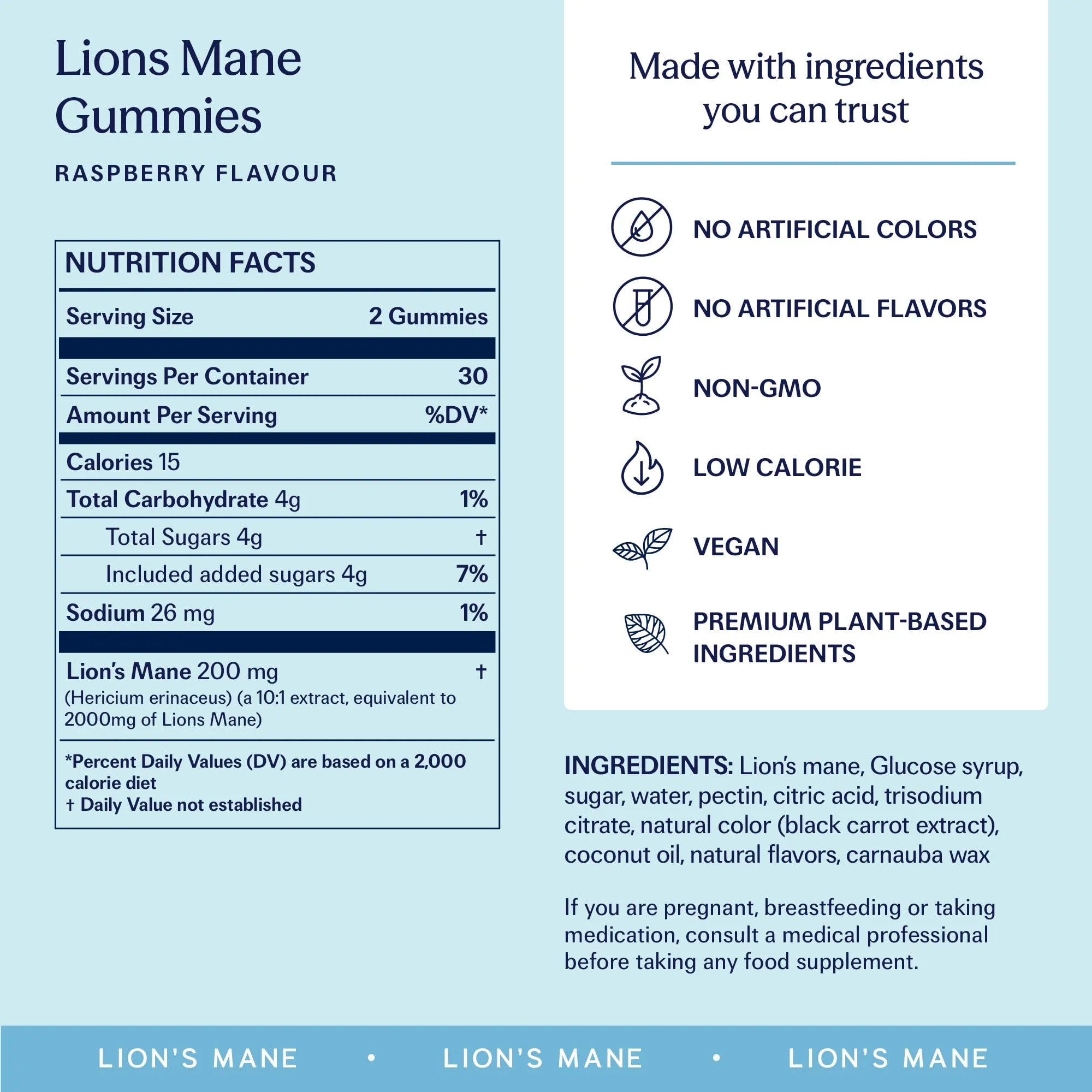 TRIP Lion’s Mane Gummies with 2000mg Lion’s Mane Mushrooms Extract Per Serving, Vegan, Naturally Flavored On the Go Chewable Gummy, Delicious Raspberry Flavor, 1 Bag, 60 Count - Image 9