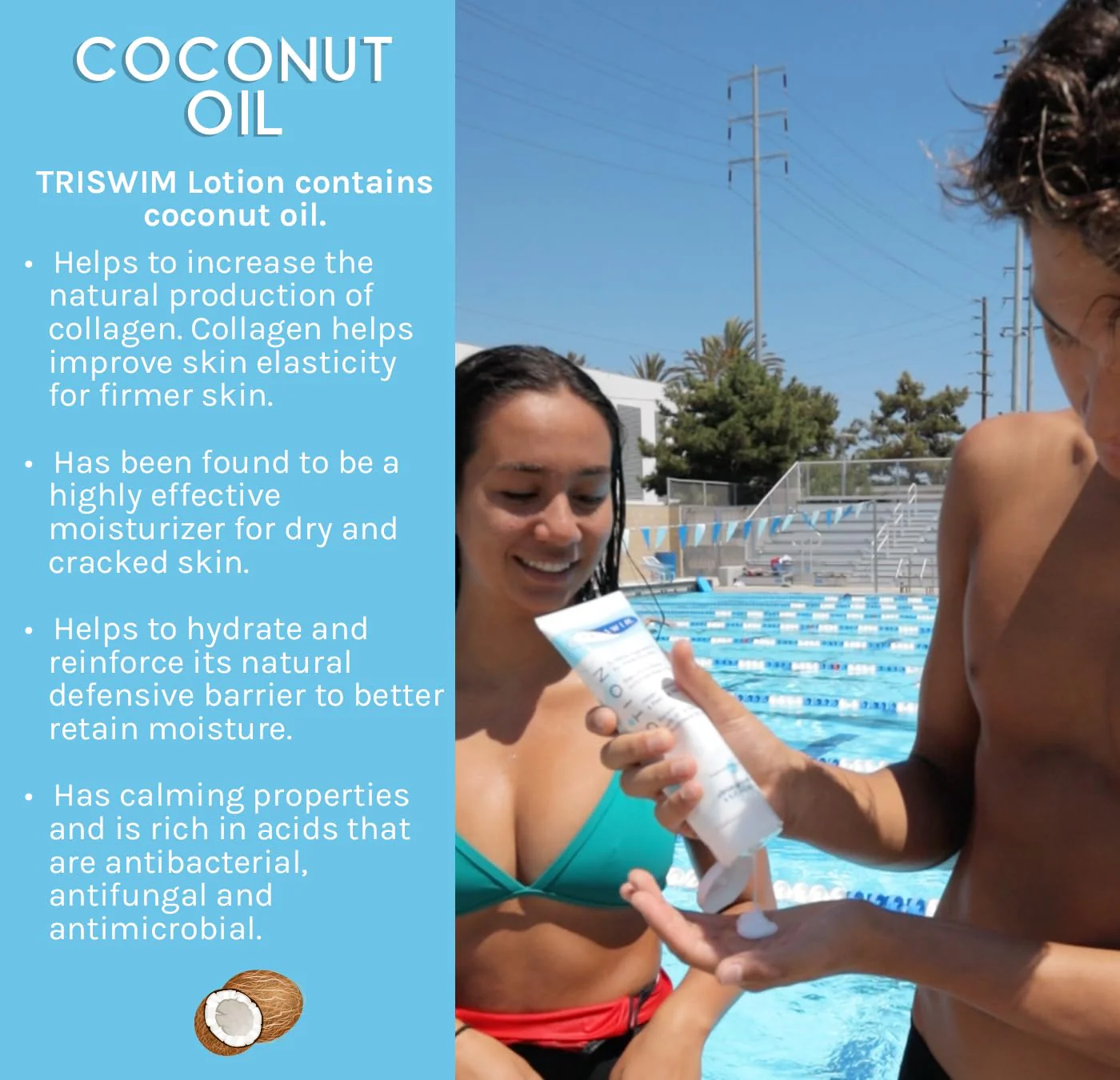 TRISWIM Swim Lotion 8.5oz | Neutralizes Chlorine, Bromine & Saltwater Odors | Hydrates & Soothes Dry Skin | Enriched with Aloe, Shea Butter & Coconut Oil | Zen Grapefruit Scent - Image 4
