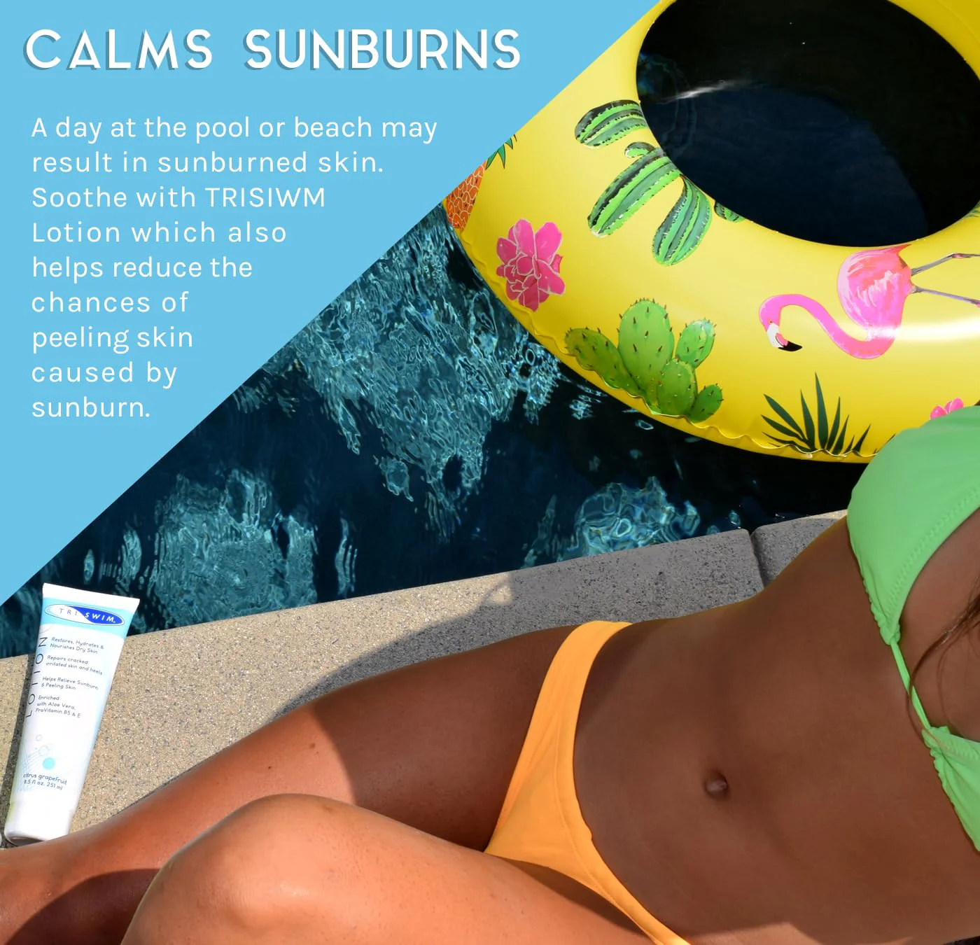 TRISWIM Swim Lotion 8.5oz | Neutralizes Chlorine, Bromine & Saltwater Odors | Hydrates & Soothes Dry Skin | Enriched with Aloe, Shea Butter & Coconut Oil | Zen Grapefruit Scent - Image 5