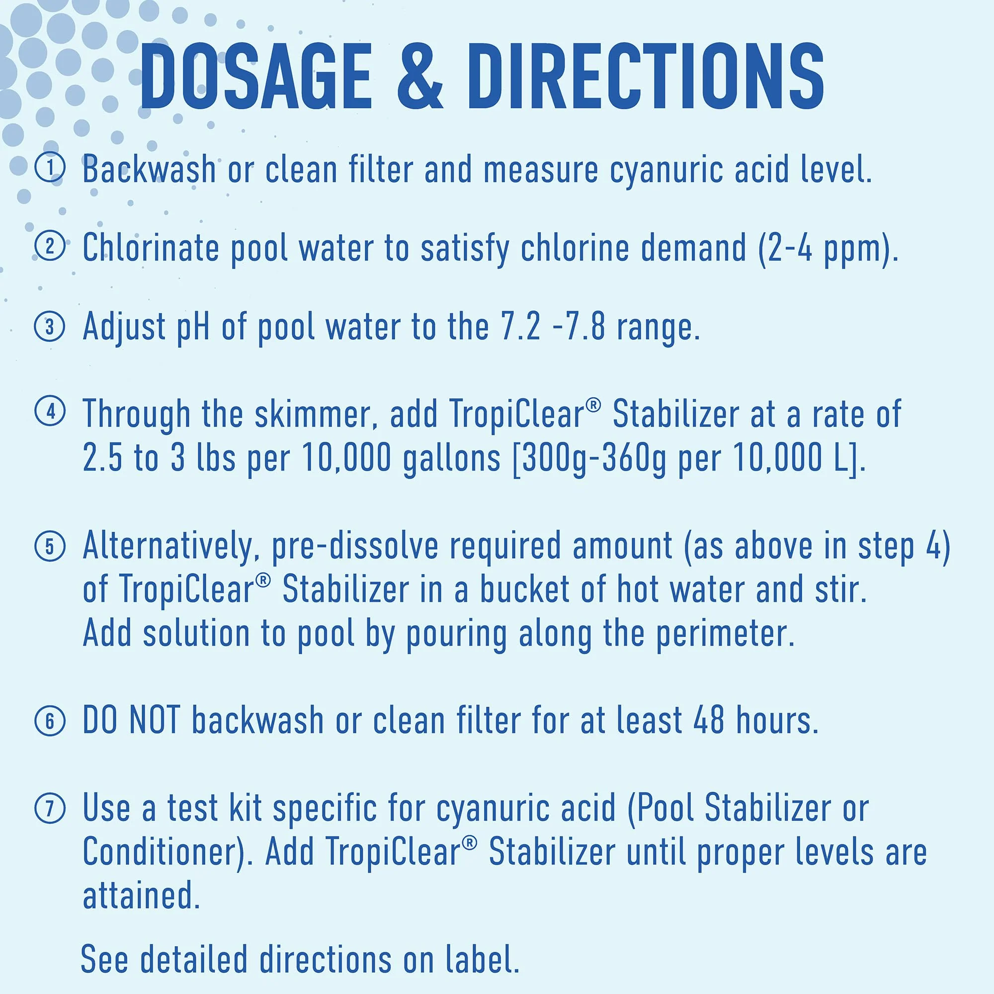 TropiClear Pool Stabilizer – Protects Chlorine & Reduces UV Loss | Cyanuric Acid Pool Stabilizer for Salt & Chlorine Pools, Stabilizer for Swimming Pools to Maintain Balanced Water Chemistry (4 Lb) - Image 5