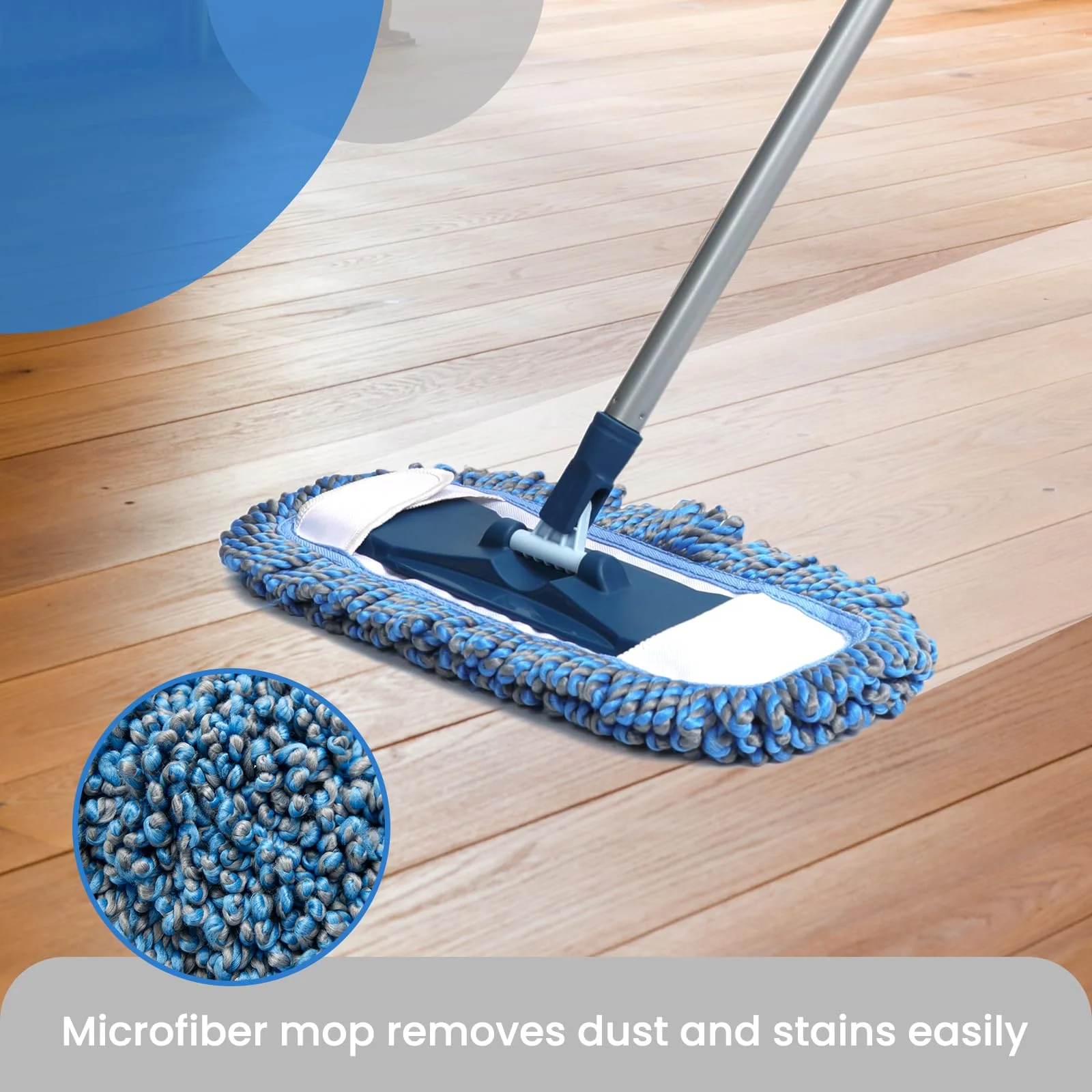TrueYee Dust Mop for Hardwood Floors with 57" Long Handle Wet & Dry Mops for Catching Pet Hair and Dust Bunny Microfiber Dust Mops for Vinyl, Wood, Tile, Laminate Flooring - Image 6