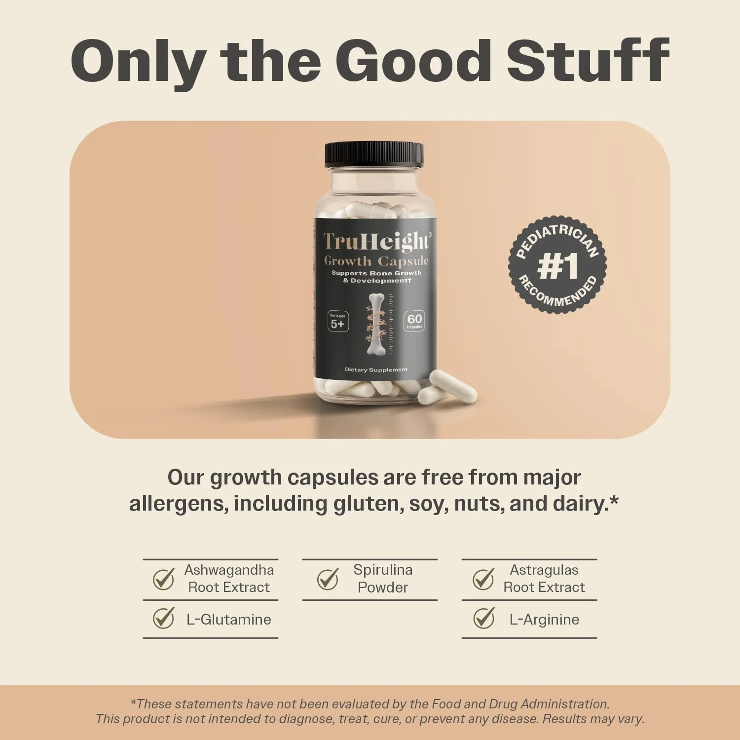 TruHeight Growth Capsules - Tall Nutrition for Natural Growth Supplement for Kids & Teens - Pediatric Vitamin D, K, Calcium & Ashwagandha - Bone Strength - Kids Vitamins D3 K2 Pills, Taller Ages 5+ - Image 6