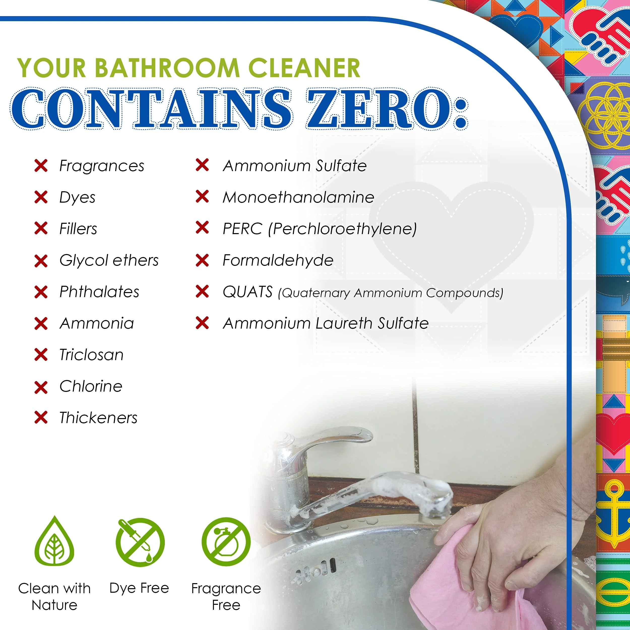 Truly Free All Natural Non-Toxic Bathroom Cleaner Spray, Organic Bath & Tile Cleaning Solution for Toilet, Sink, Tub & Shower, Refillable 2-Pack with 16oz Bottle + 2 Refill Pouches - Image 4