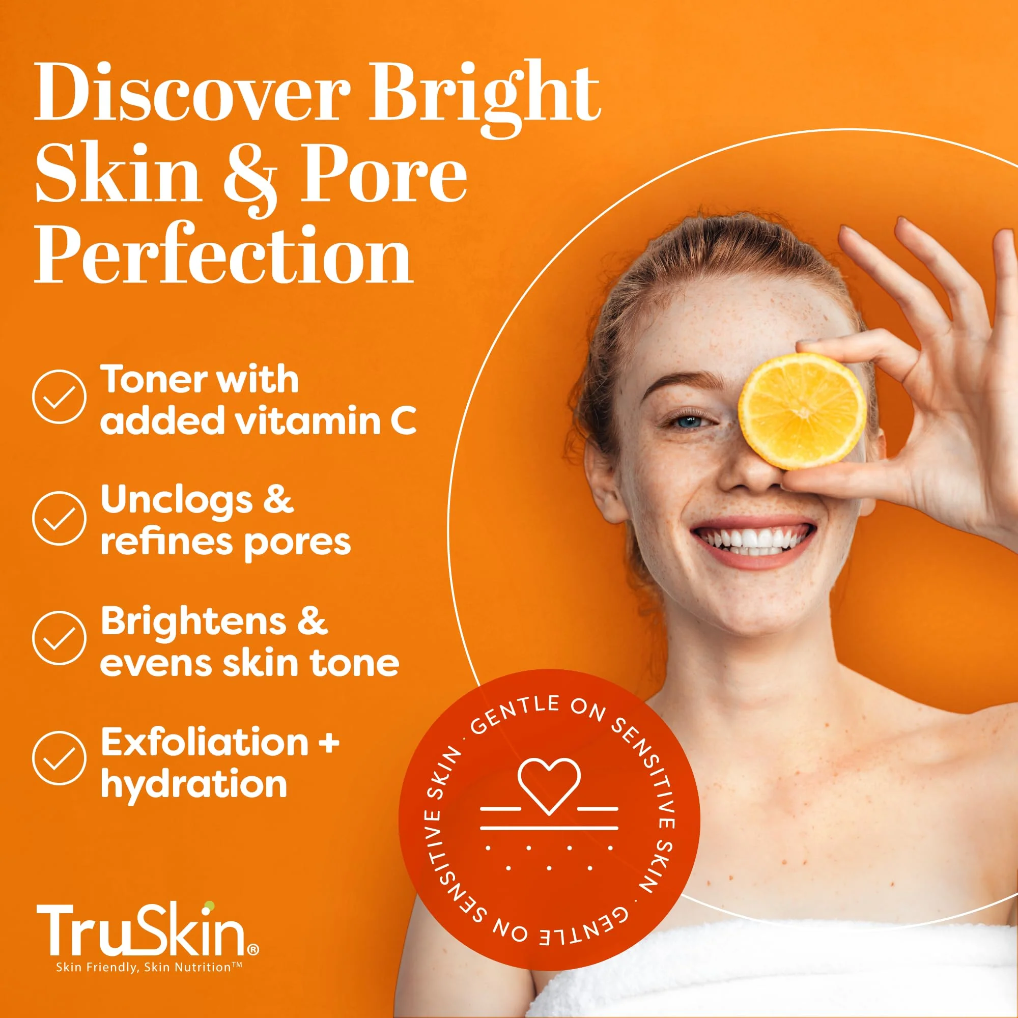 TruSkin BHA Liquid Exfoliant & Toner for Face - Triple Acid AHA BHA PHA Exfoliator with Salicylic, Glycolic Acid & Vitamin C - Improves Look of Tone & Texture, Unclogs Pores, 4.2 fl oz - Image 9