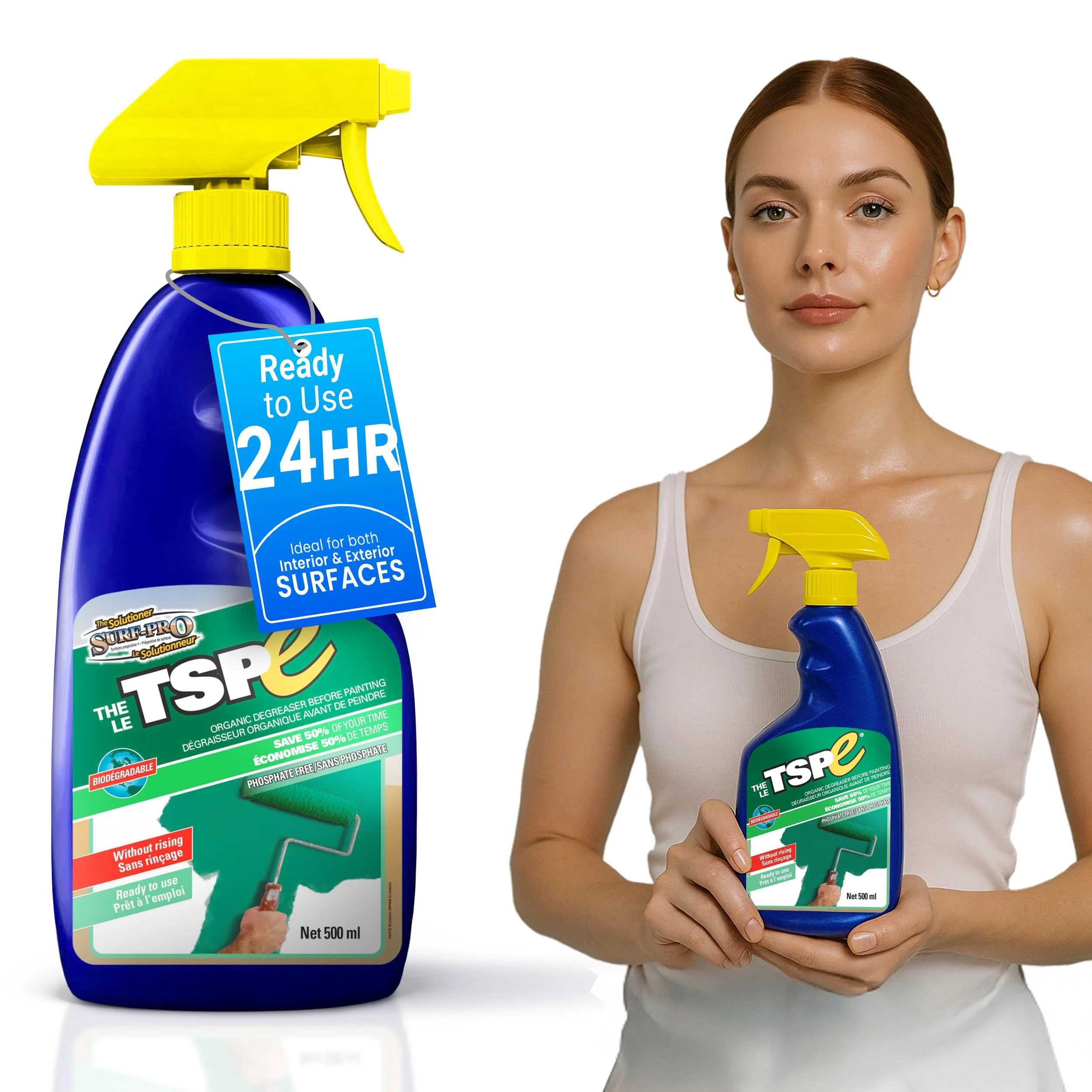 TSPE Cleaner Spray – 500ml Eco-Friendly No-Rinse Degreaser for Walls, Wood, Cabinets & Paint Prep – Phosphate-Free TSP Alternative – Biodegradable, Septic Safe, Non-Toxic Cleaning Solution - Image 2