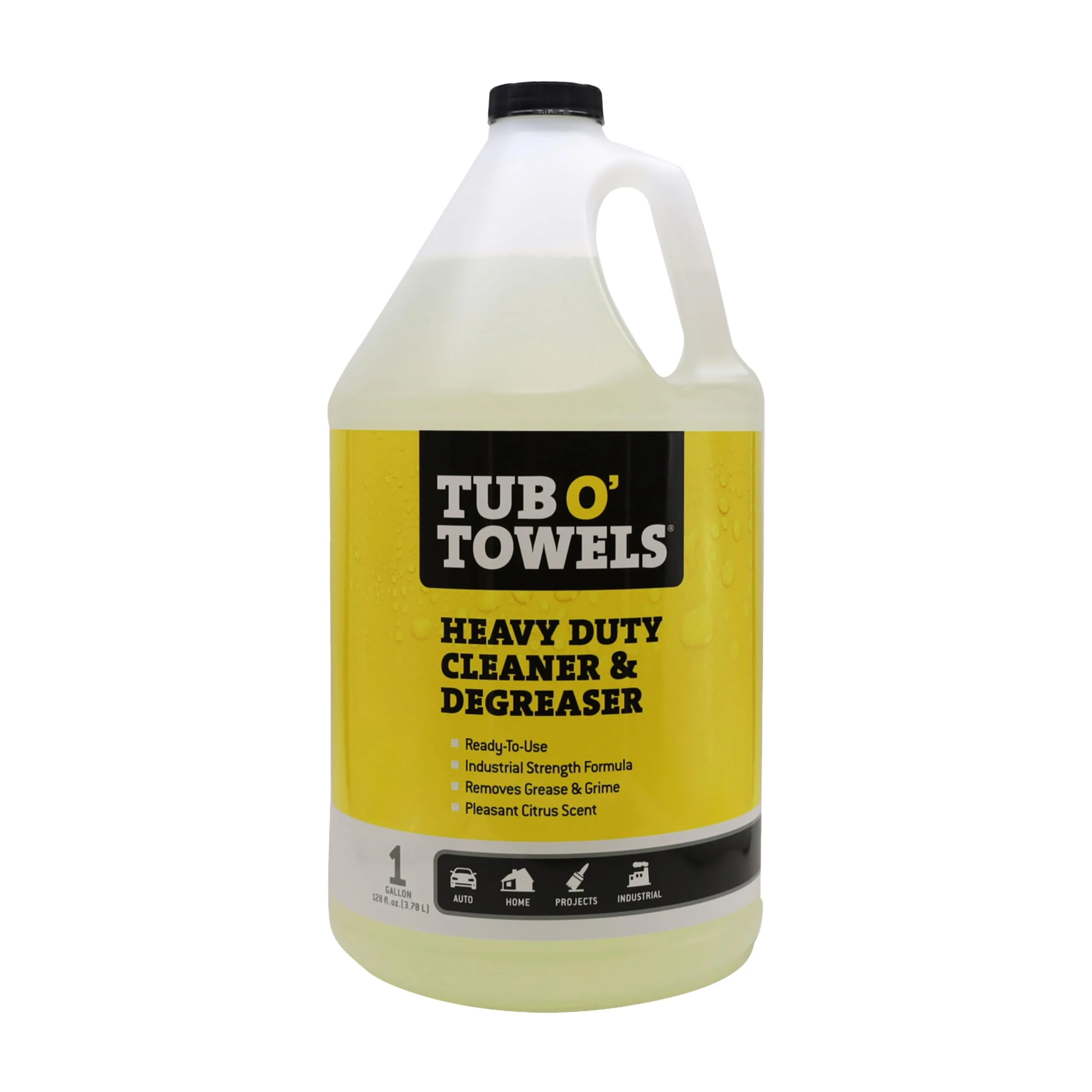 Tub O' Towels Heavy Duty Cleaner and Degreaser Spray Helps in Removing Oil Tar Paint Dirt Caulk Grease Grime Gunk Epoxies, Industrial Strength, Home & Auto, Made In USA, Citrus Scent, 1 Gallon - Image 2