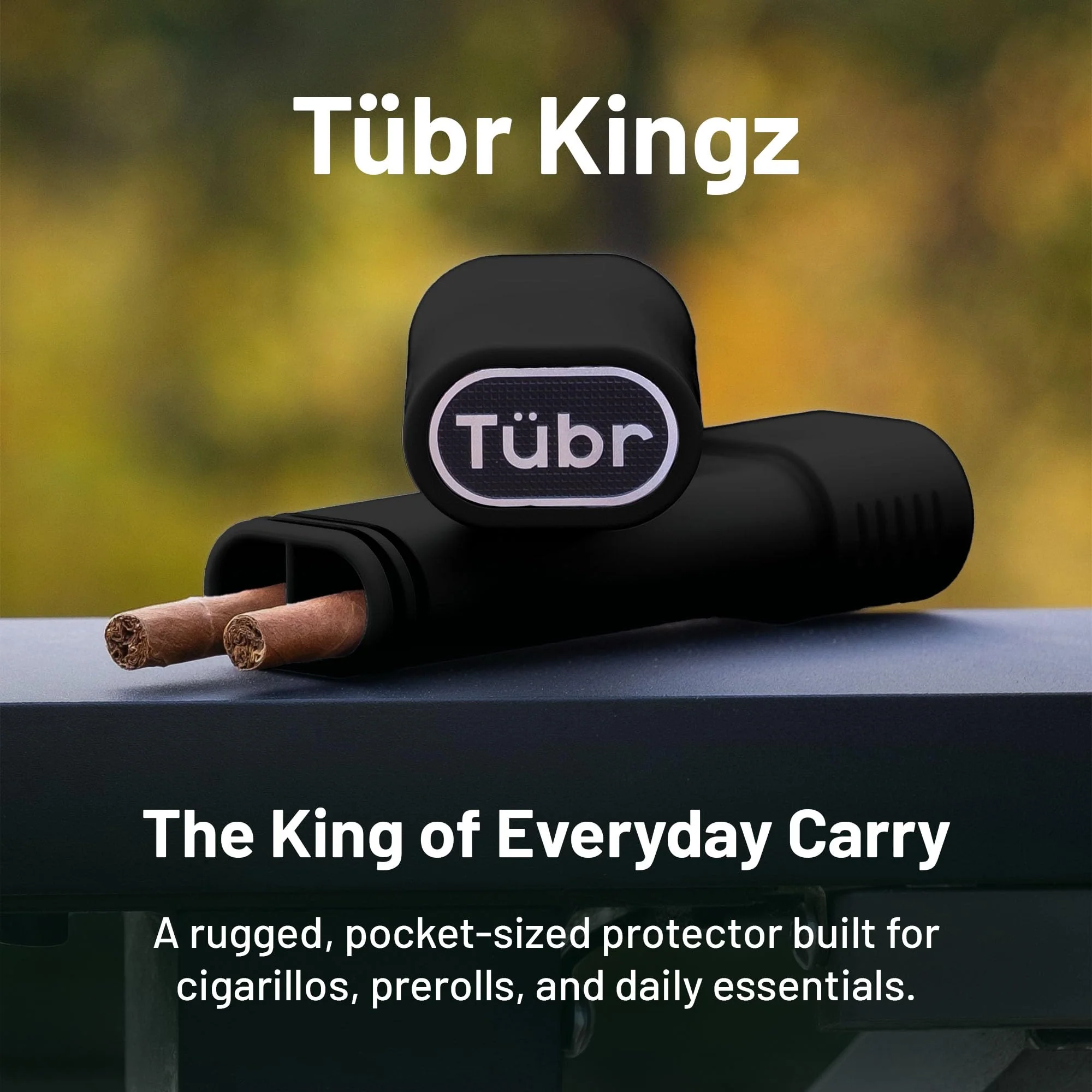 TUBR Kingz Premium Storage Unit - Odor Proof, Airtight, Waterproof Case for 4 Pre-Rolls, Cigarillo - Portable Crush-Resistant BPA-Free Container, Carrying Storage for Travel, Parties, Daily (Raven) - Image 9