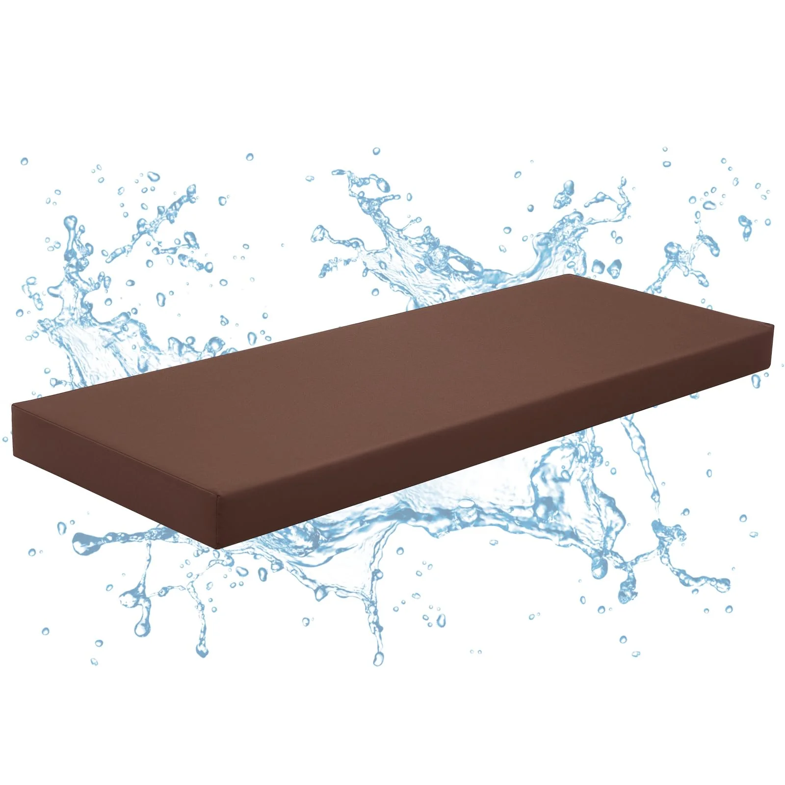 Tudomro Sauna Seat Cushion Mat, Waterproof & Heat Resistant Pad, High-Density Foam Heat Insulation Mat,Infrared Sauna Accessories, Steam Room, Shower Bench and Bathhouse(43 x 16 Inches,Brown)