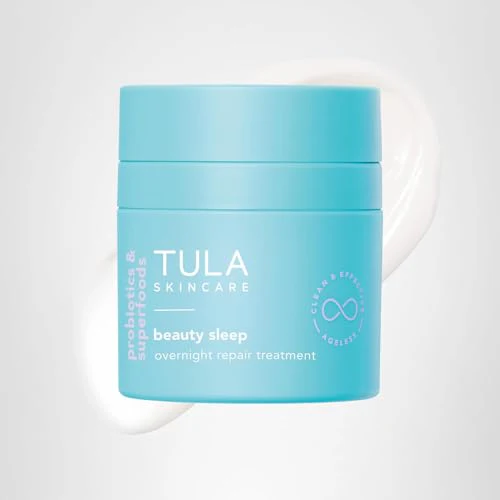 TULA Skin Care Beauty Sleep Overnight Repair Treatment - Anti-Aging, Night Cream, Contains Natural Peptides, AHAs, & Vitamin C to Reduce the Appearance of Lines and Dull Tone, 1.7 oz. - Image 2