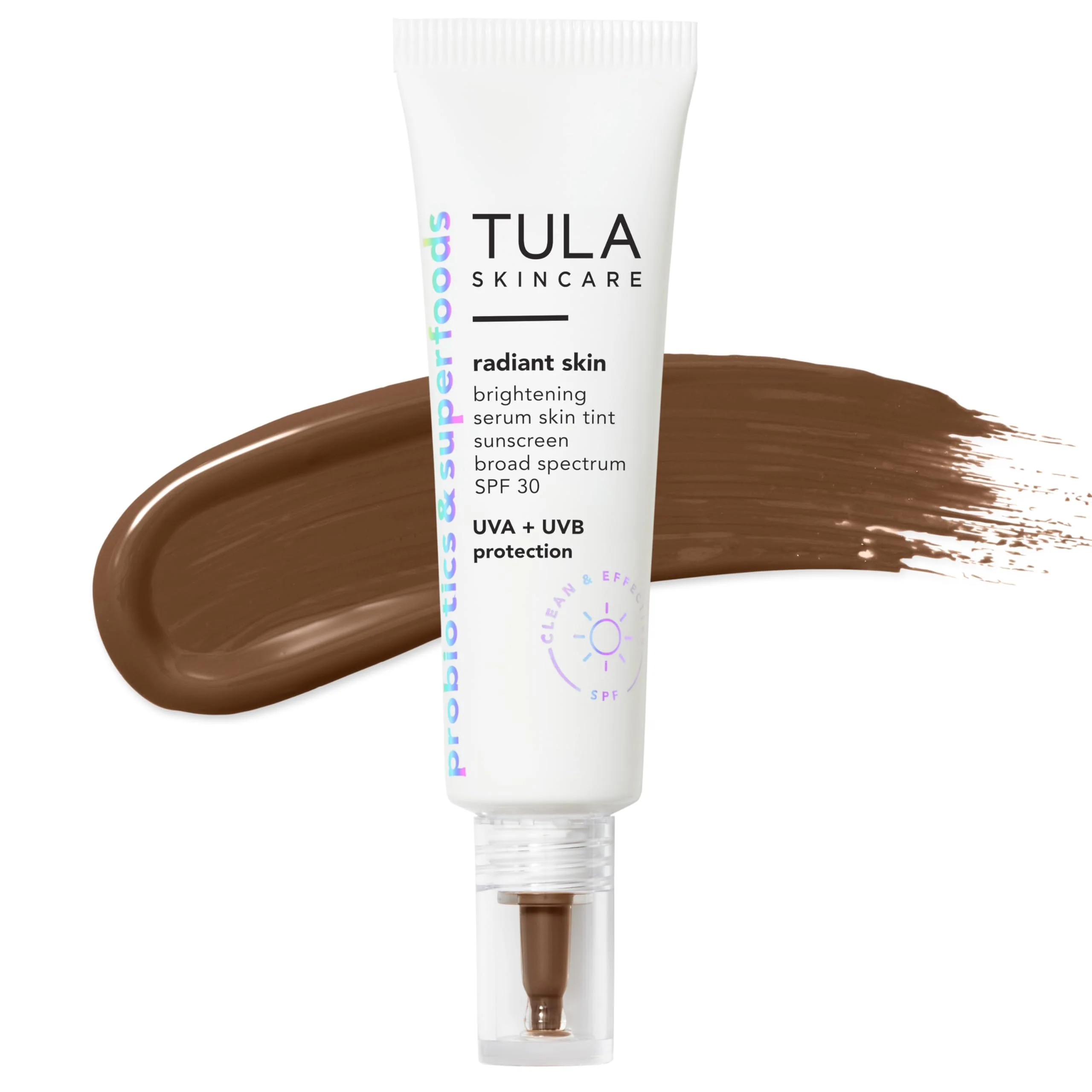 TULA Skin Care Radiant Skin Brightening Serum Skin Tint SPF-Facial Sunscreen Provides Broad Spectrum SPF 30 Protection, Tinted, Serum-Light Formula Brightens and Evens Skin-Shade 05, 1.0 fl oz. - Image 2